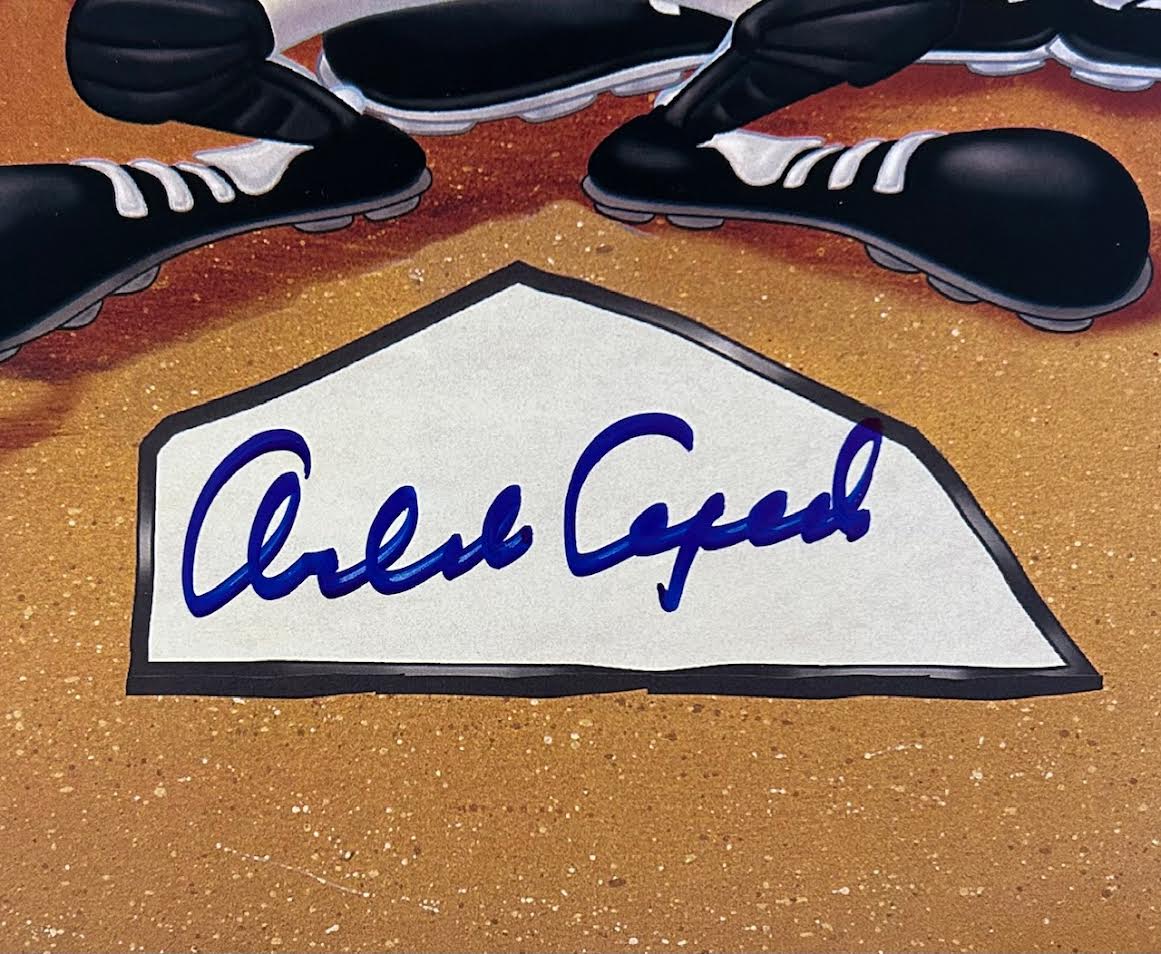 Orlando Cepeda Autographed San Francisco Giants Looney Tunes Print JSA COA