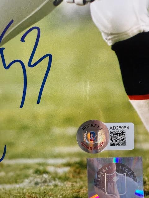 Bill Romanowski Autographed Denver Broncos 8x10 Photo BAS COA - Latitude Sports Marketing