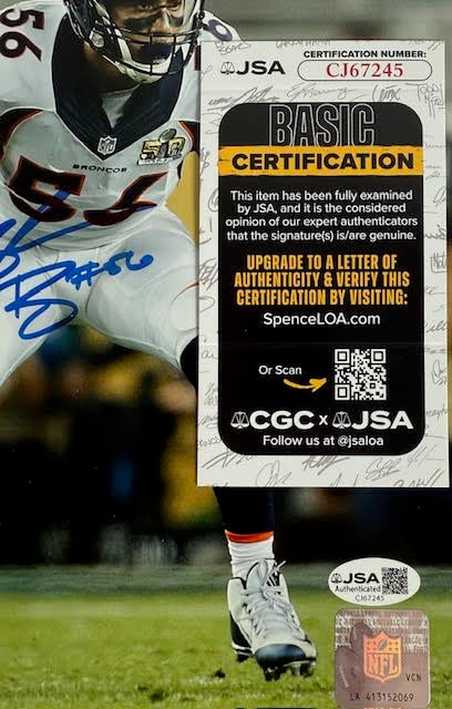 Shane Ray Autographed Denver Broncos 8x10 Photo JSA COA - Latitude Sports Marketing