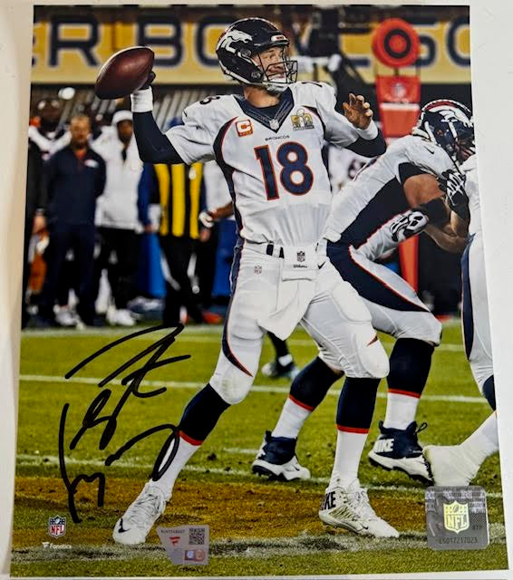 Peyton Manning Autographed Denver Broncos 8x10 Photo Fanatics COA - Latitude Sports Marketing