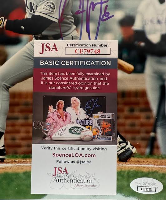 Jason Bates Autographed Colorado Rockies 8x10 Photo JSA COA - Latitude Sports Marketing