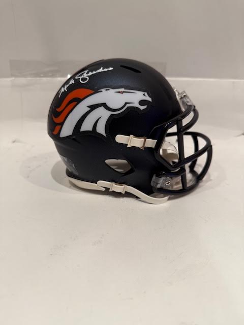 Mike Shanahan Autographed Denver Broncos Navy Mini Helmet