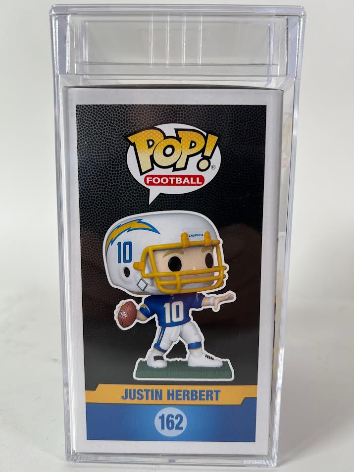 Justin Herbert Autographed LA Chargers Funko POP! Figure PSA Autograph GEM MT 10
