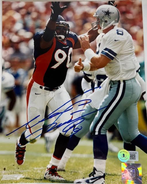 Neil Smith Autographed Denver Broncos 8x10 Photo BAS COA - Latitude Sports Marketing