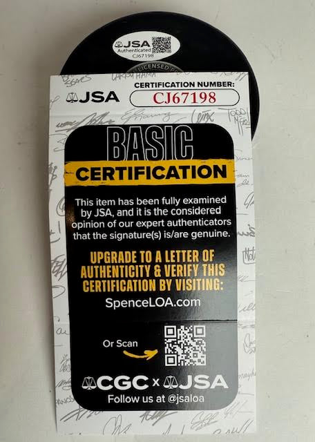 Paul Stastny Autographed Colorado Avalanche Hockey Puck JSA COA - Latitude Sports Marketing