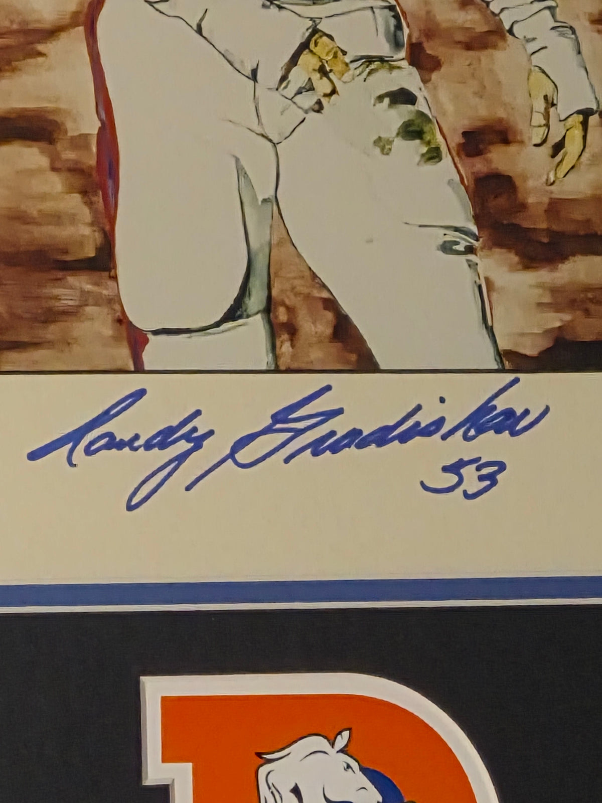 Randy Gradishar Autographed Photo Framed Denver Broncos - JSA COA