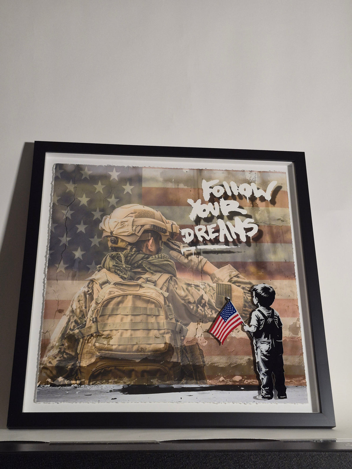 Follow Your Dreams Framed Patriotic Photo | 21.5 x 21.5 Inches