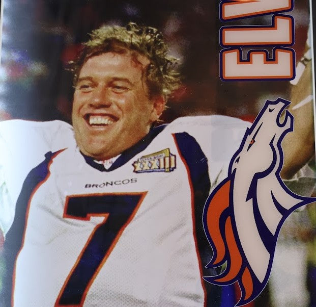 John Elway Autographed Super Bowl XXXII 16x20 Photo Lighted Shadowbox Beckett (COA)