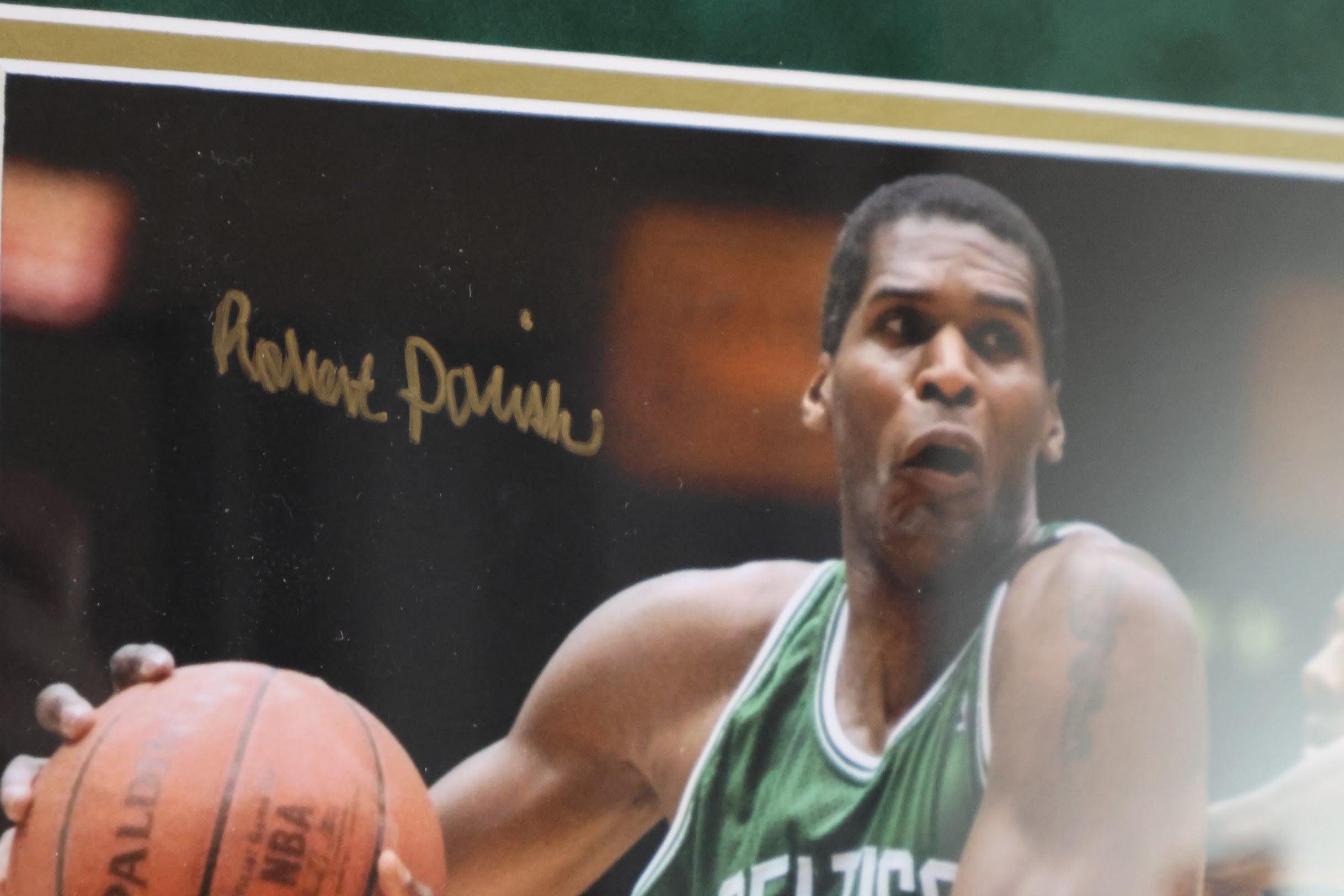 Robert Parish Autographed Celtics 8x10 Framed JSA COA