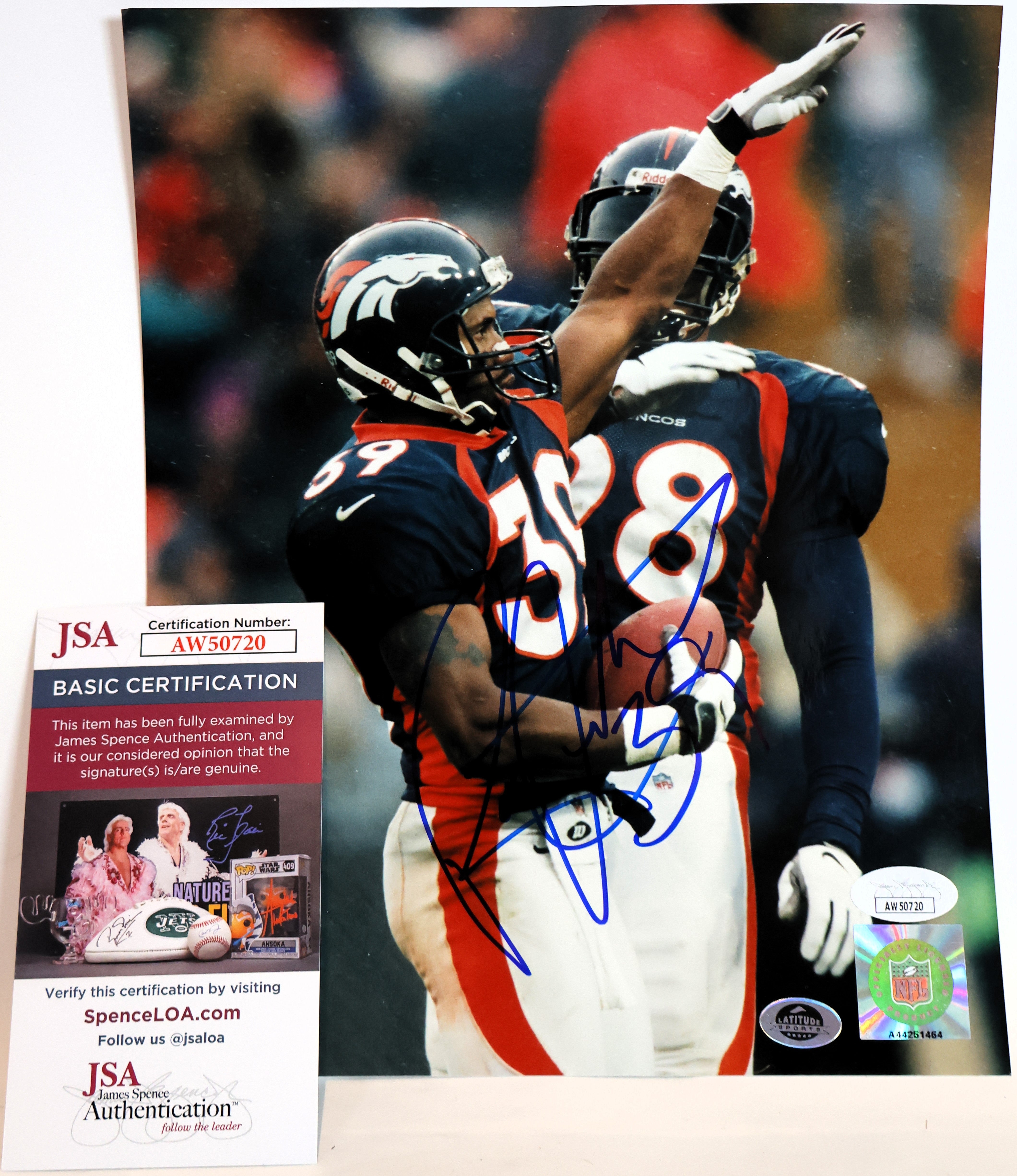 Ray Crockett (Mile High Salute) Autographed 8x10 Photograph (James Spence COA)