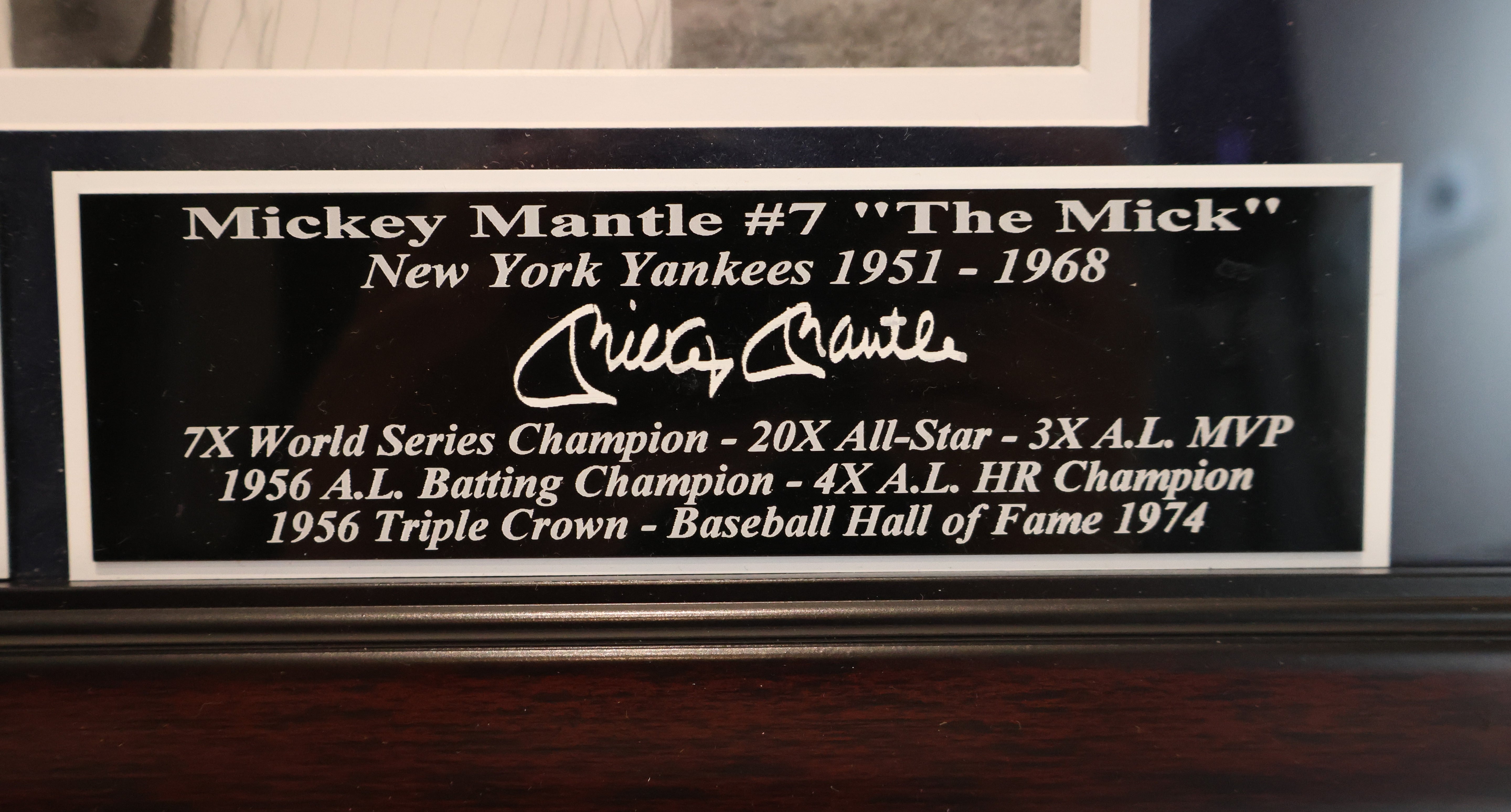 Joe DiMaggio and Mickey Mantle Autographed 8x10 Photo
