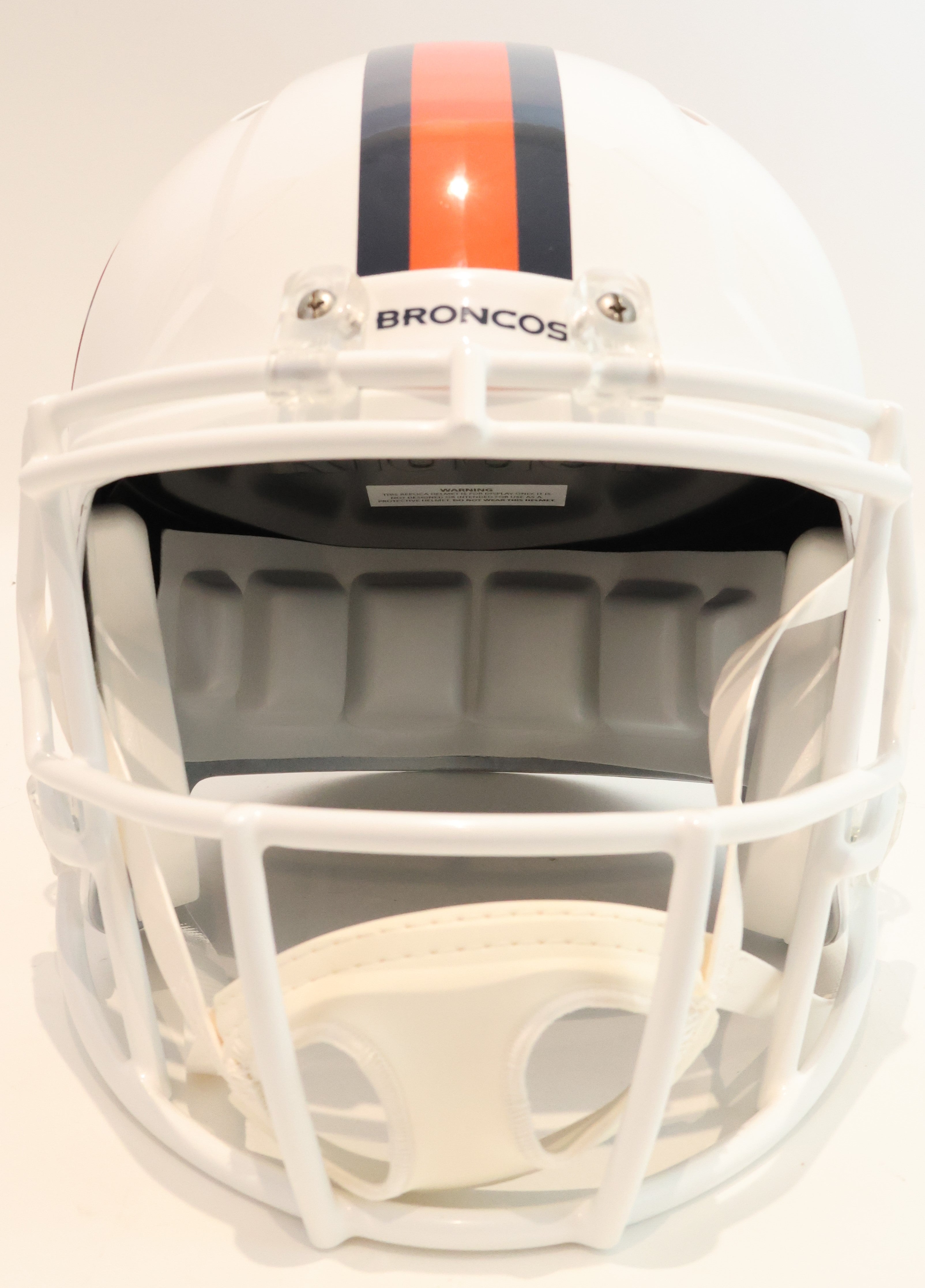 John Elway Autographed Snowcapped Replica Speed Helmet Beckett COA - Latitude Sports Marketing