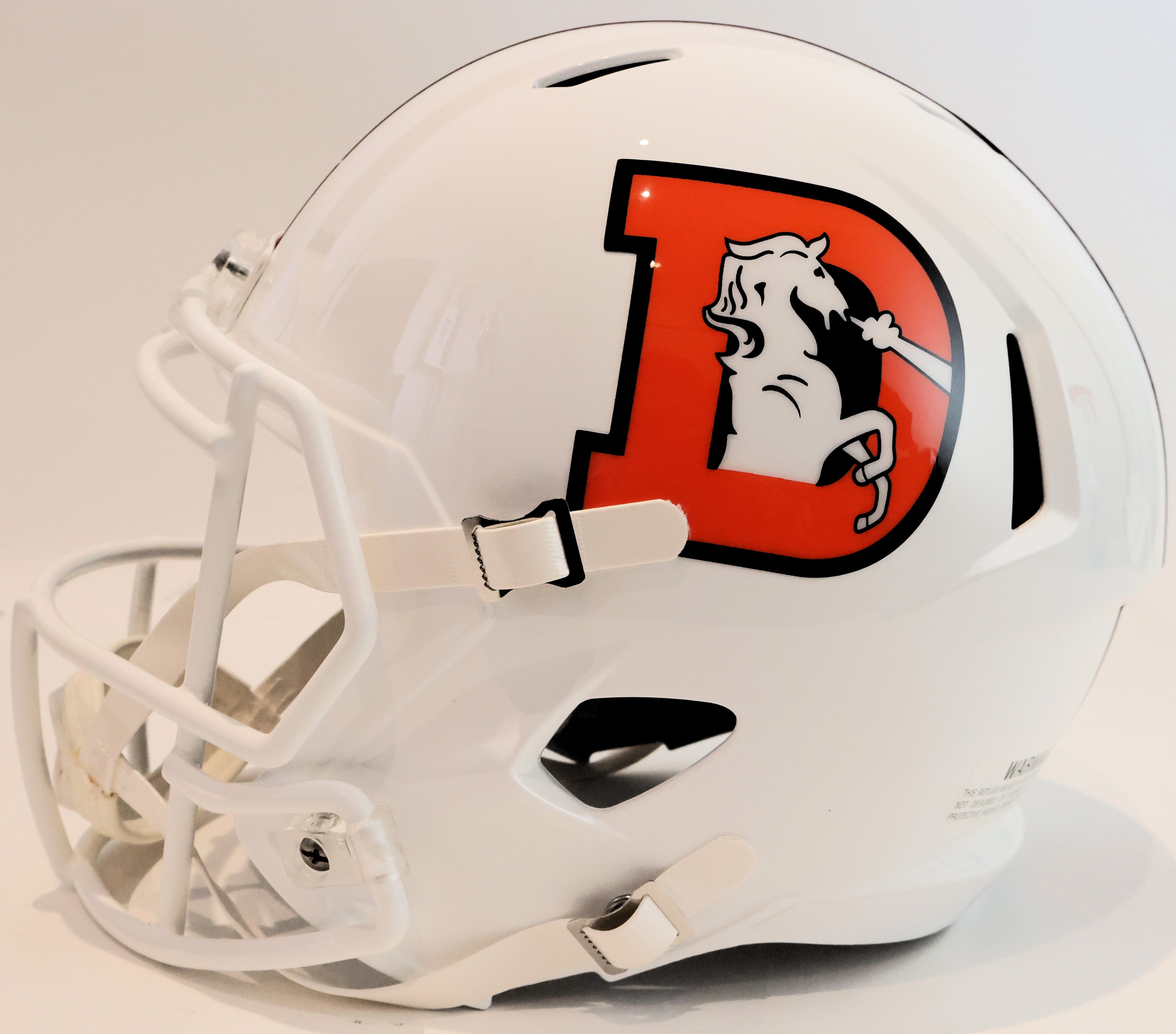 John Elway Autographed Snowcapped Replica Speed Helmet Beckett COA - Latitude Sports Marketing