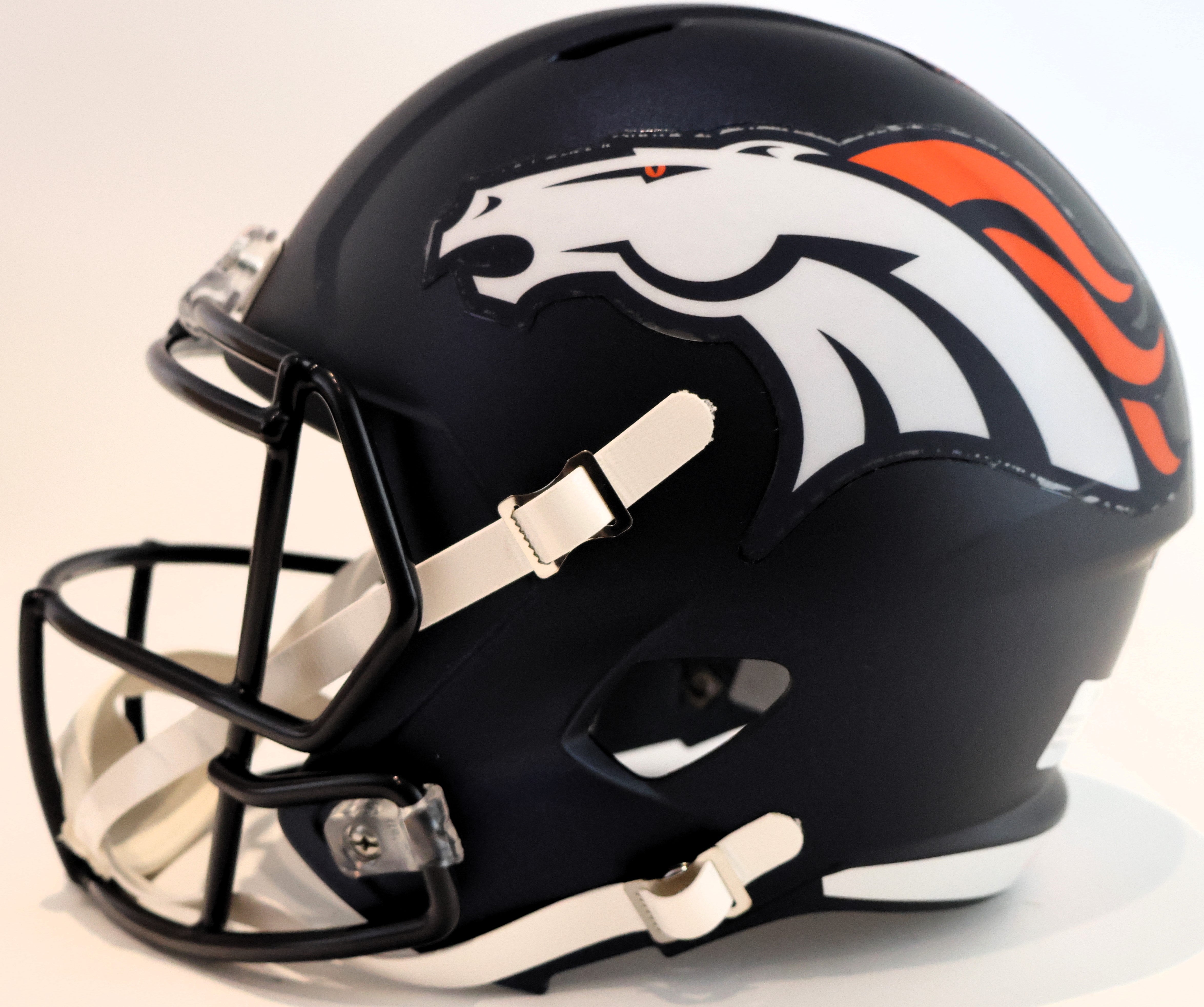 Bo Nix and Patrick Surtain II Broncos Navy Replica Helmet Beckett COA