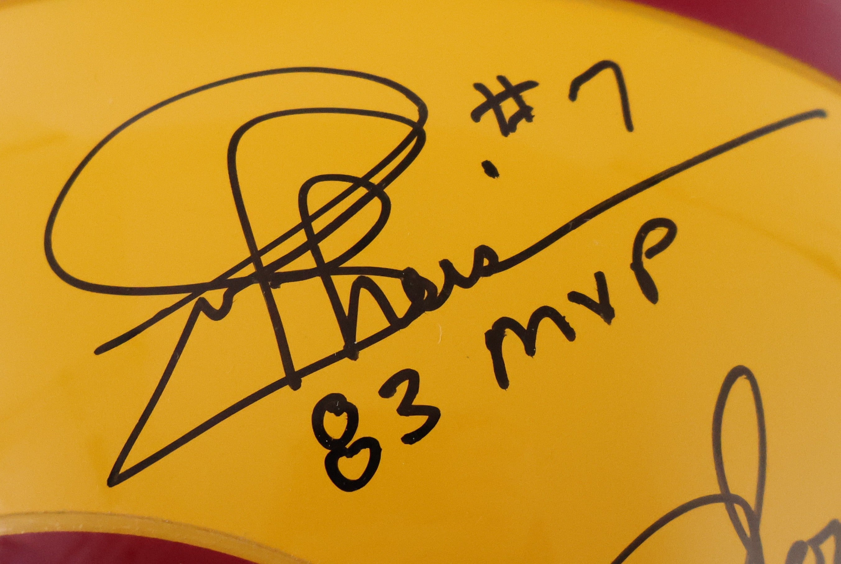 Washington Redskins Quarterback Legends Autographed Helmet JSA LOA