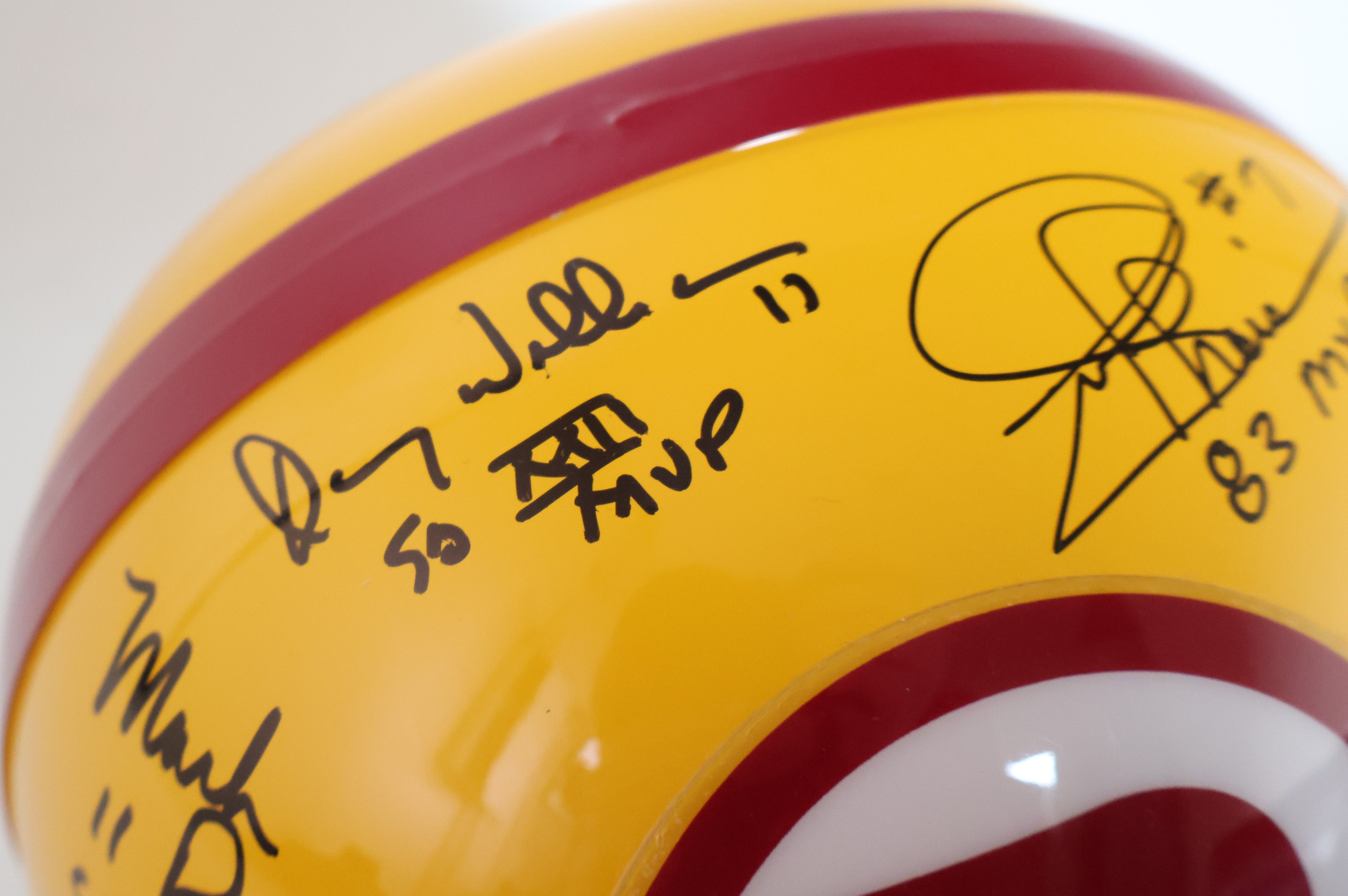 Washington Redskins Quarterback Legends Autographed Helmet JSA LOA