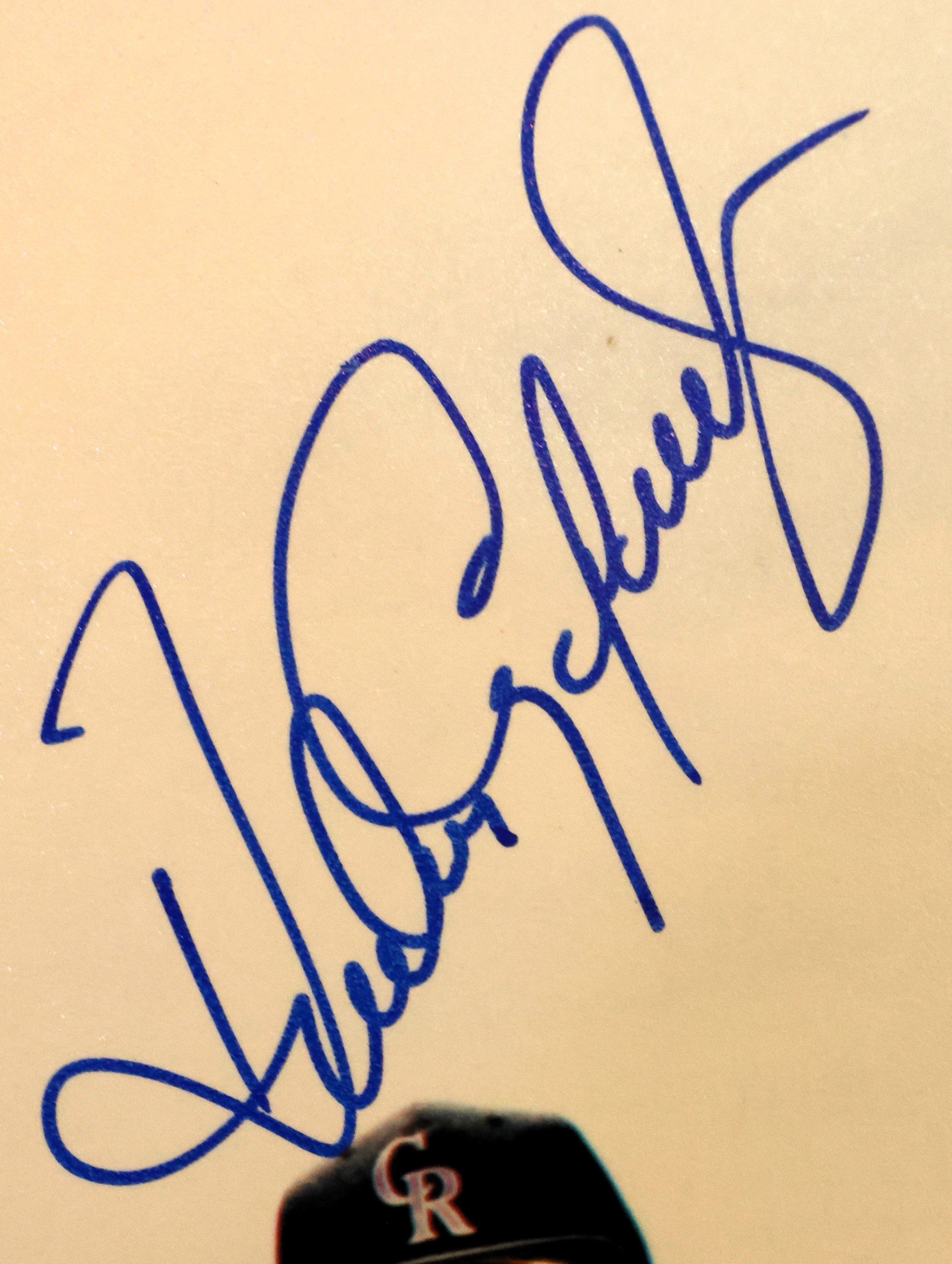 1993 Rockies' Infielders 8x10 Photo Autographed: Charlie Hayes, Eric Young Sr., Freddie Benavides, and Andrés Galarraga JSA COA