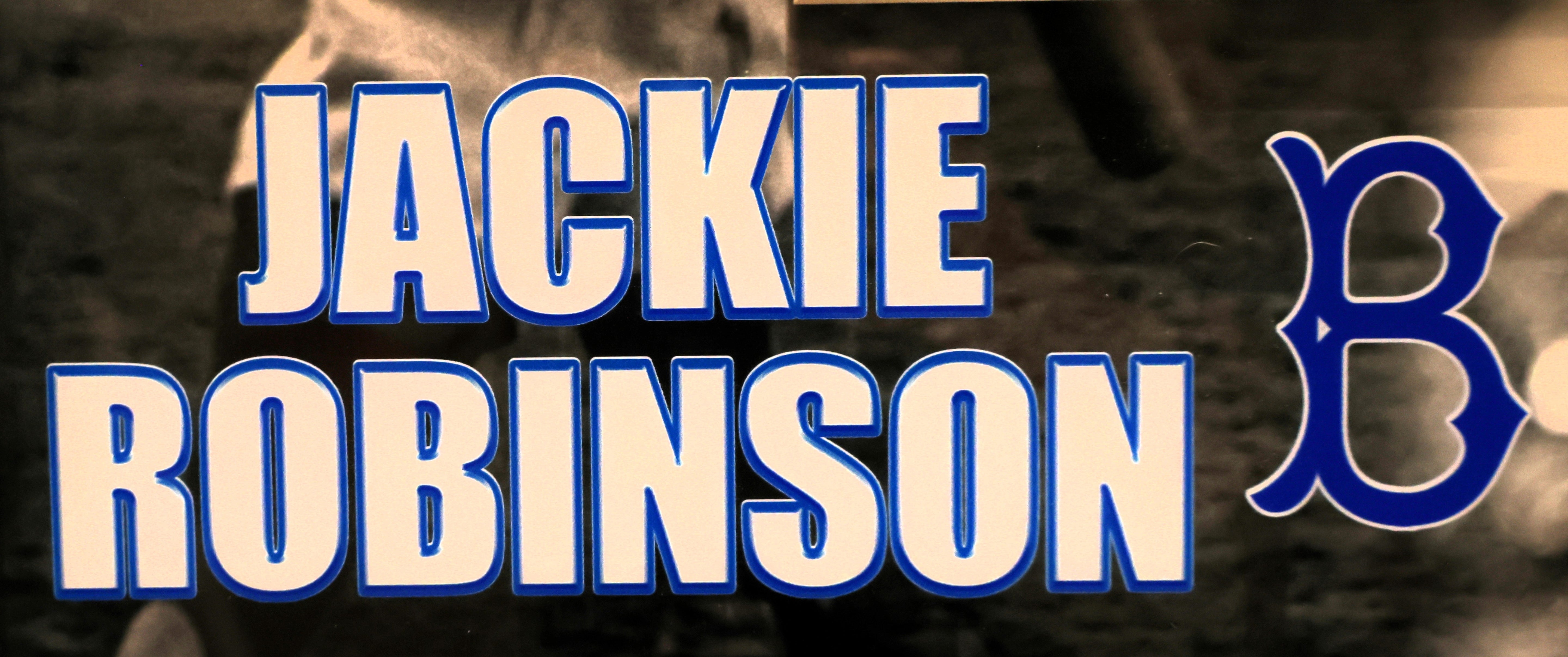 Jackie Robinson and Sandy Koufax Framed 25.5"x25.5" Photo with Sandy Koufax Signed Jackie Robinson Postcard Beckett COA