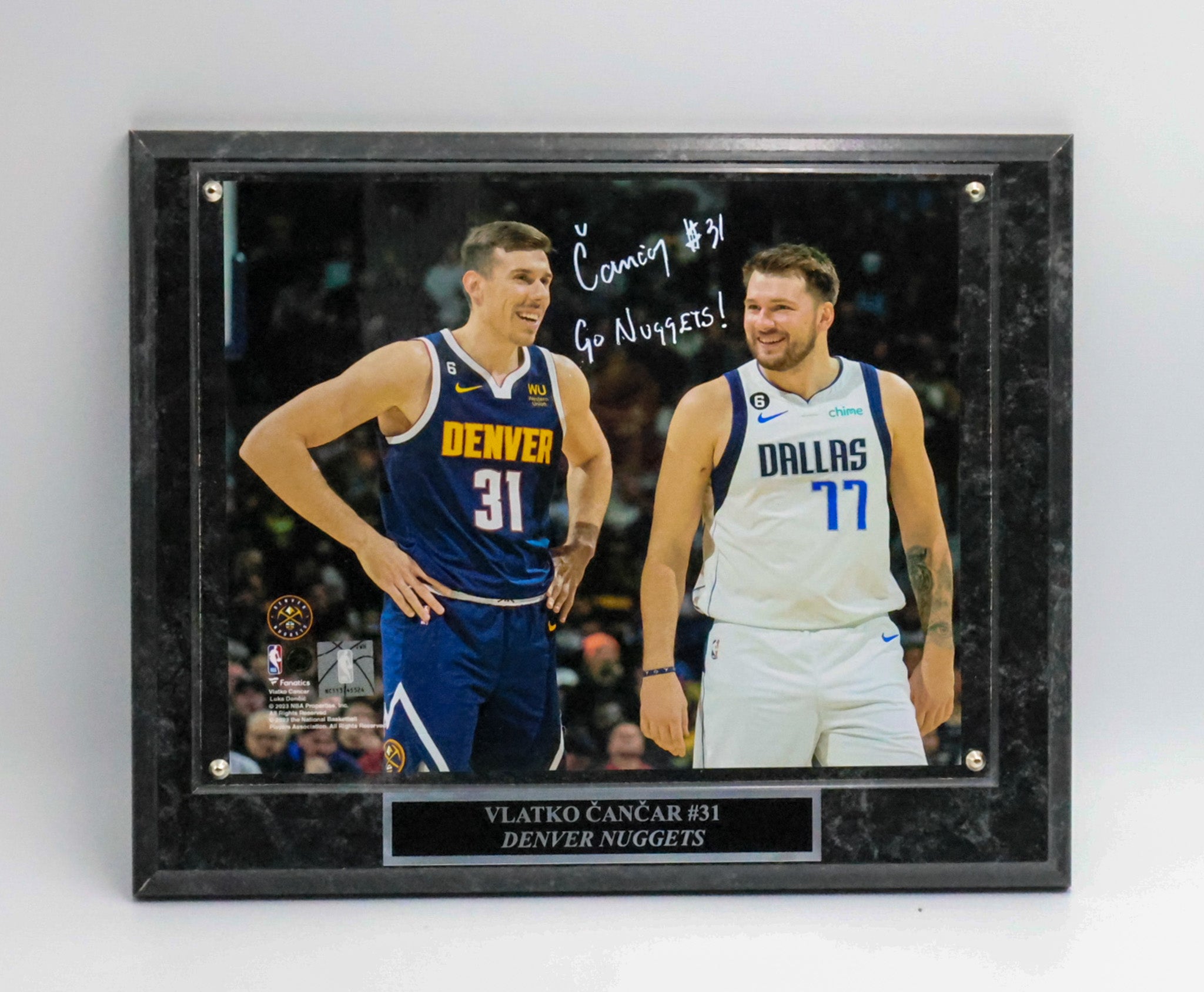 Vlatko Cancar Denver Nuggets Autographed 8"x10" Photo Plaque - Latitude Sports Marketing