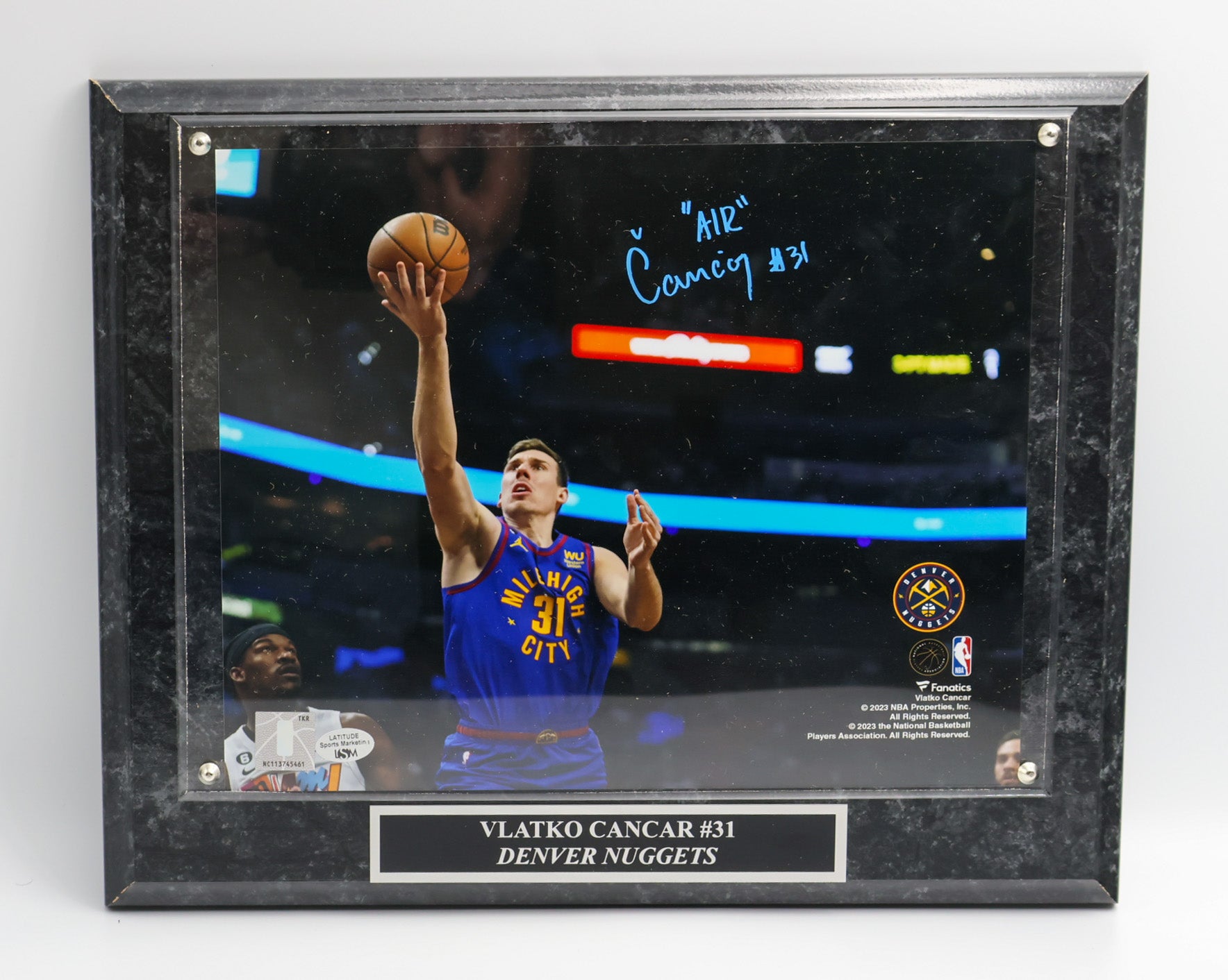 Vlatko Cancar Denver Nuggets Autographed 8"x10" Photo Plaque - Latitude Sports Marketing