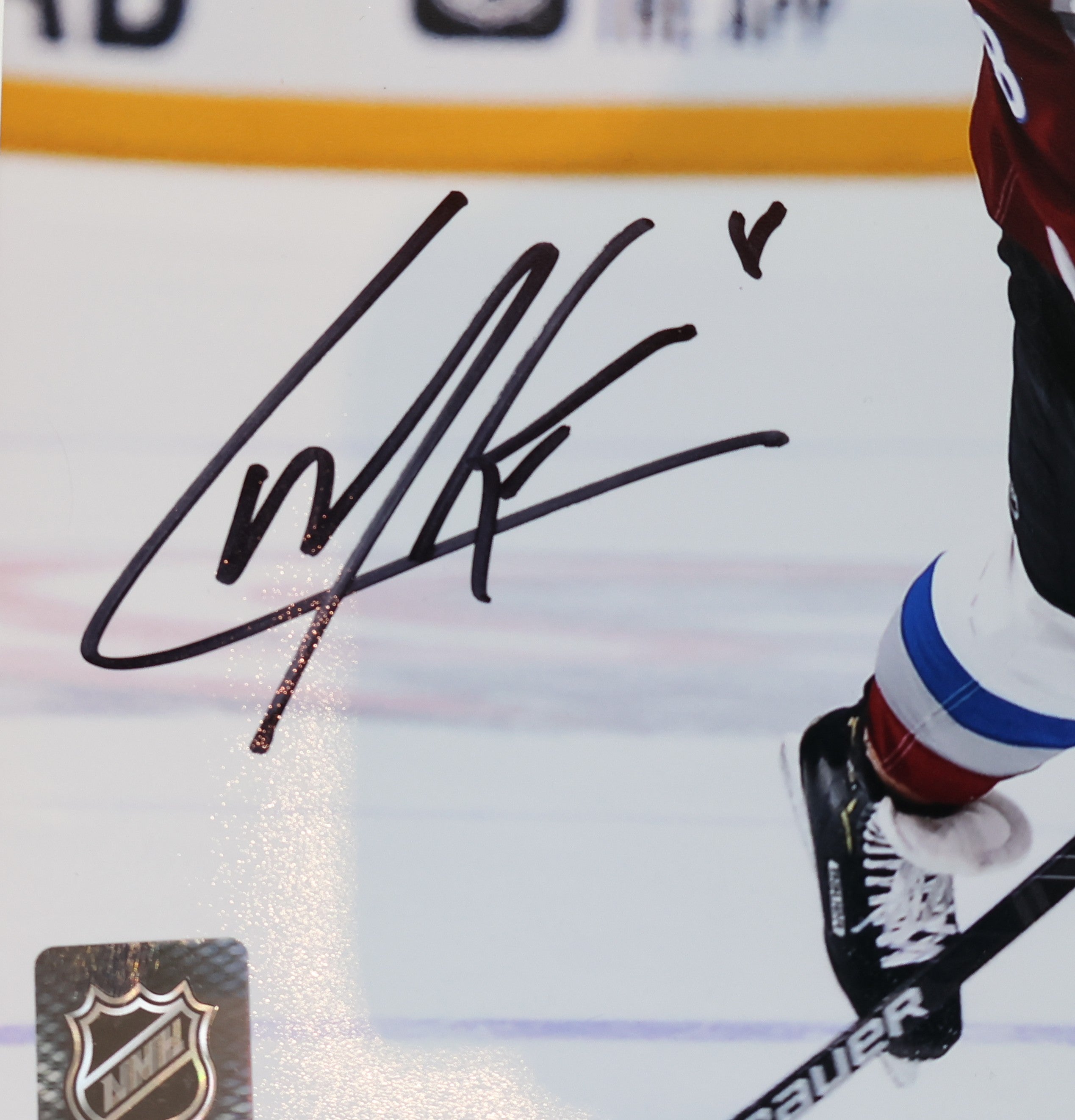 Cale Makar Autographed (black pen) 8x10 Avalanche Action Photo - White Jersey