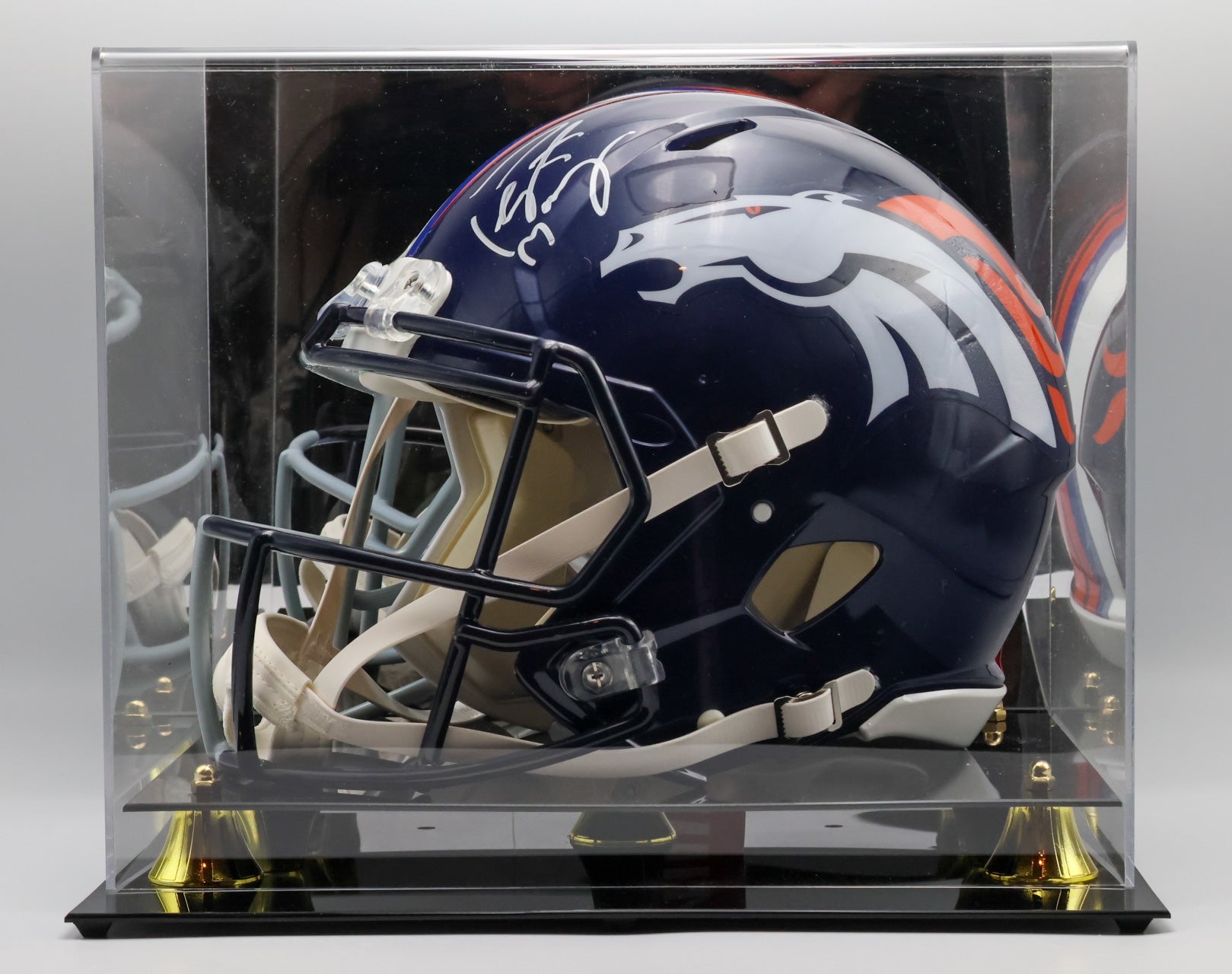Peyton Manning Broncos  / Colts Autographed Pro Helmet W/ Case (Fanatics) - Latitude Sports Marketing