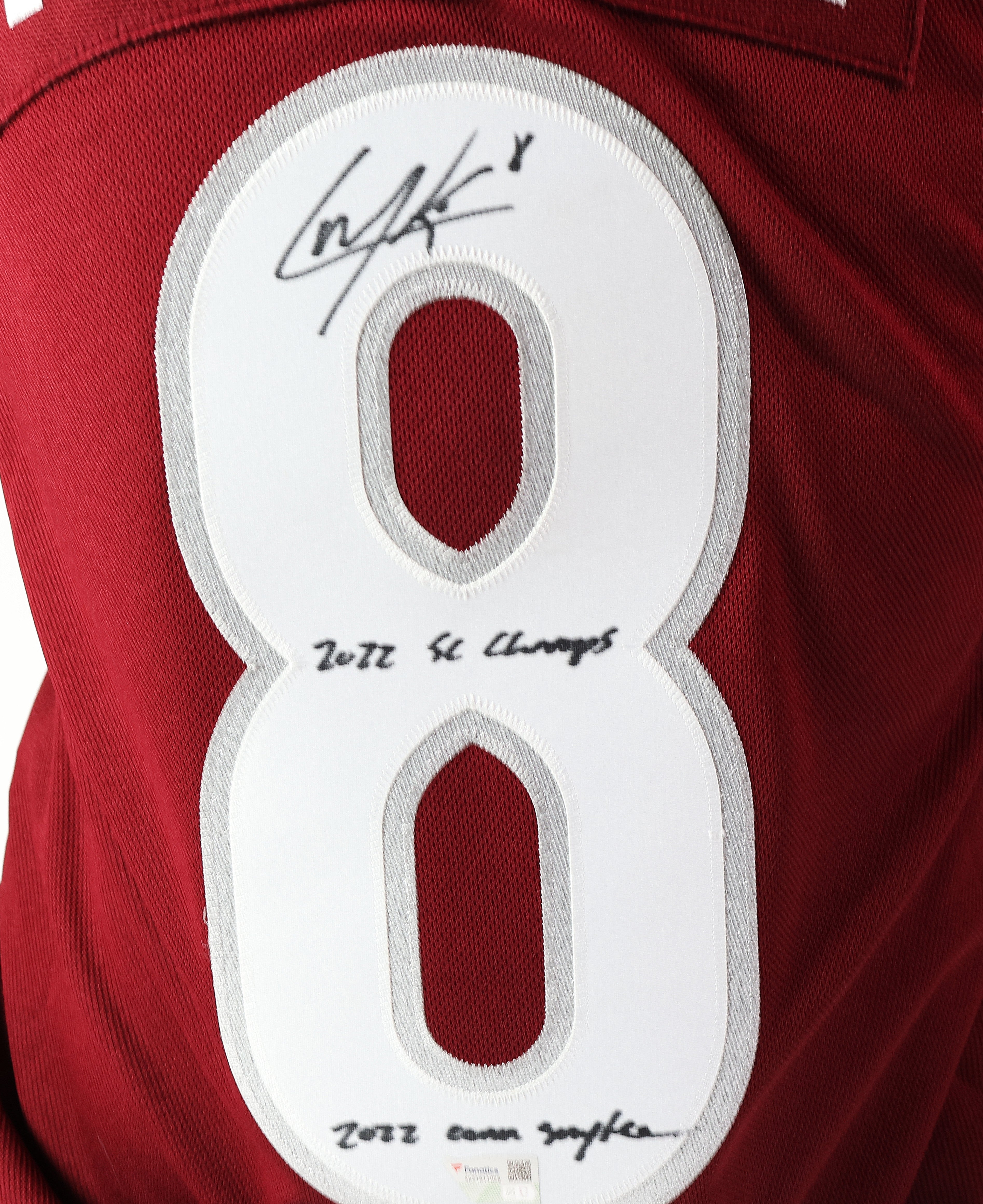 Cale Makar Autographed Avalanche Premium Jersey Fanatics COA w/ 2 inscriptions