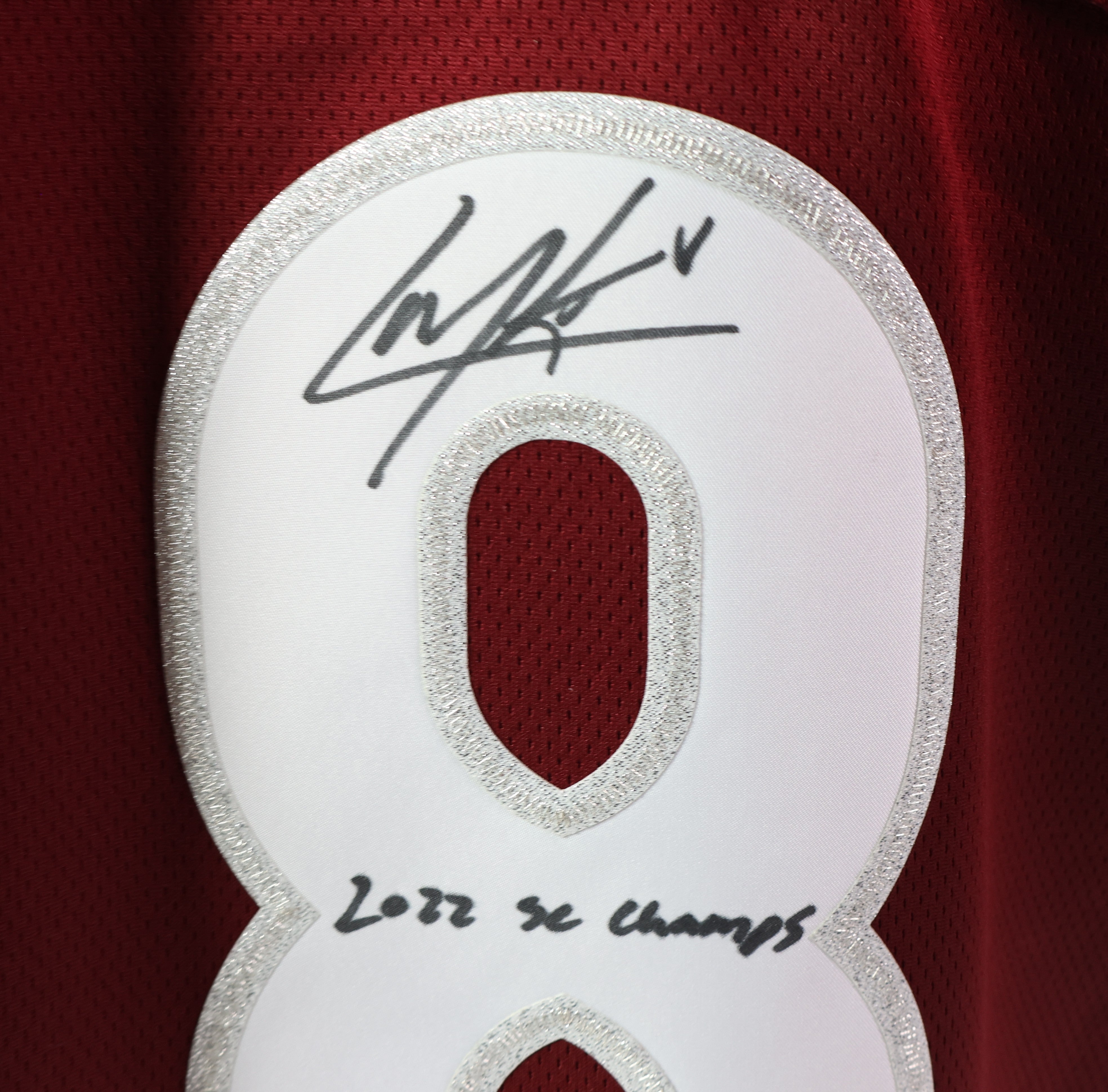 Cale Makar Autographed Avalanche Breakaway Jersey Fanatics COA w/ "2022 SC Champs" inscription