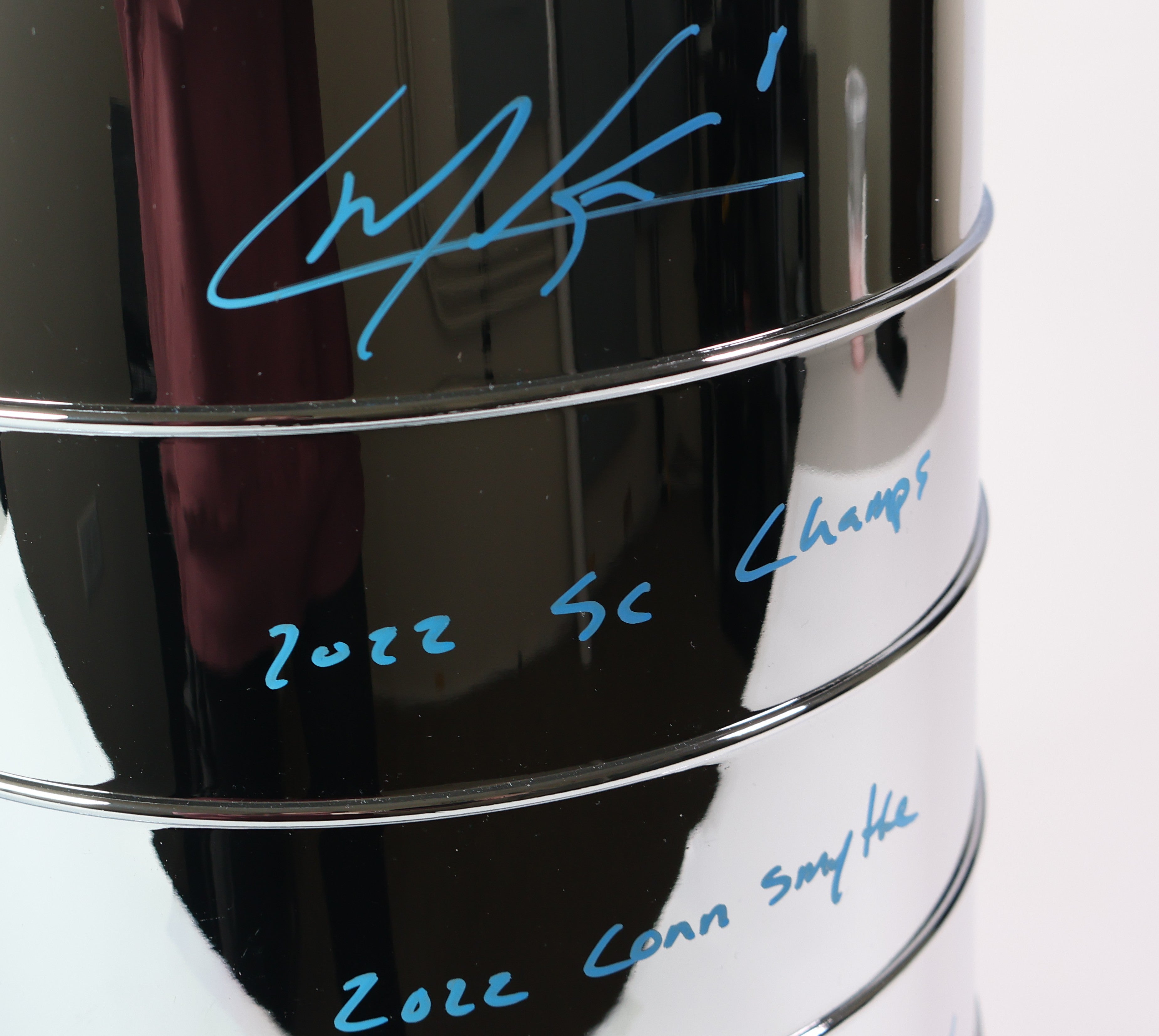 Cale Makar Autographed Replica Stanley Cup Trophy with 3 Inscriptions - 2022 Champions Edition