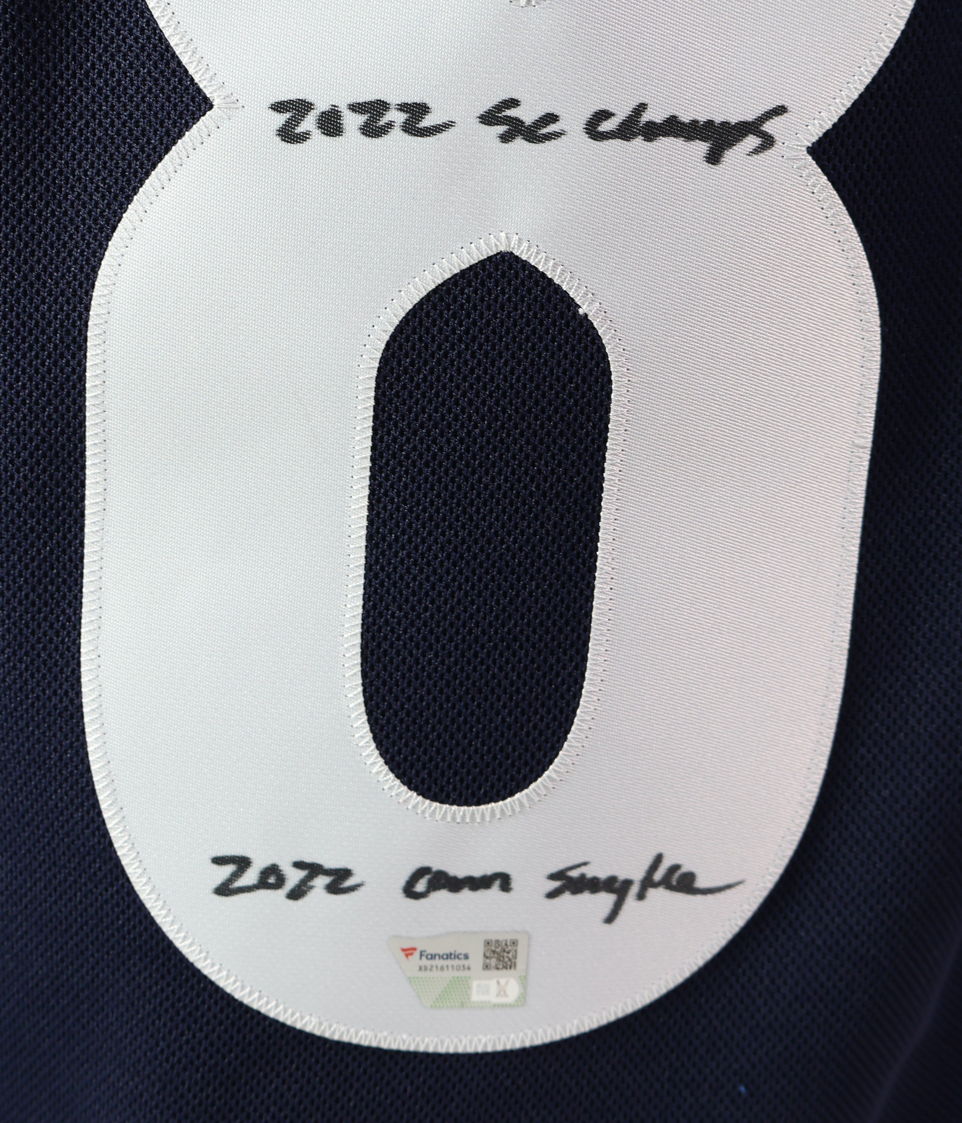 Cale Makar Premium Jersey Navy w/2 Inscriptions Fanatics COA