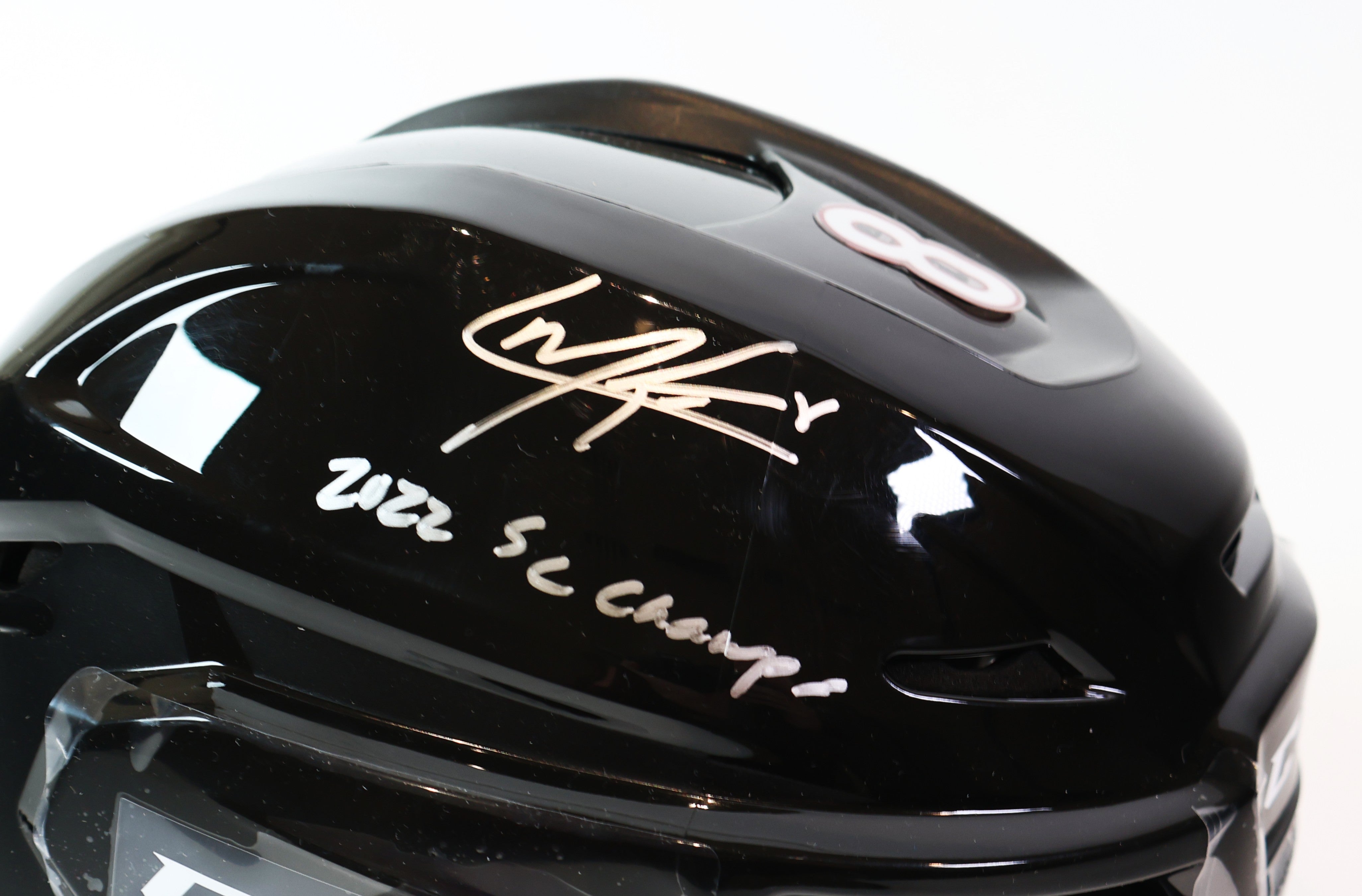 Cale Makar Autographed Black Helmet w/ inscription "2022 SC Champs"