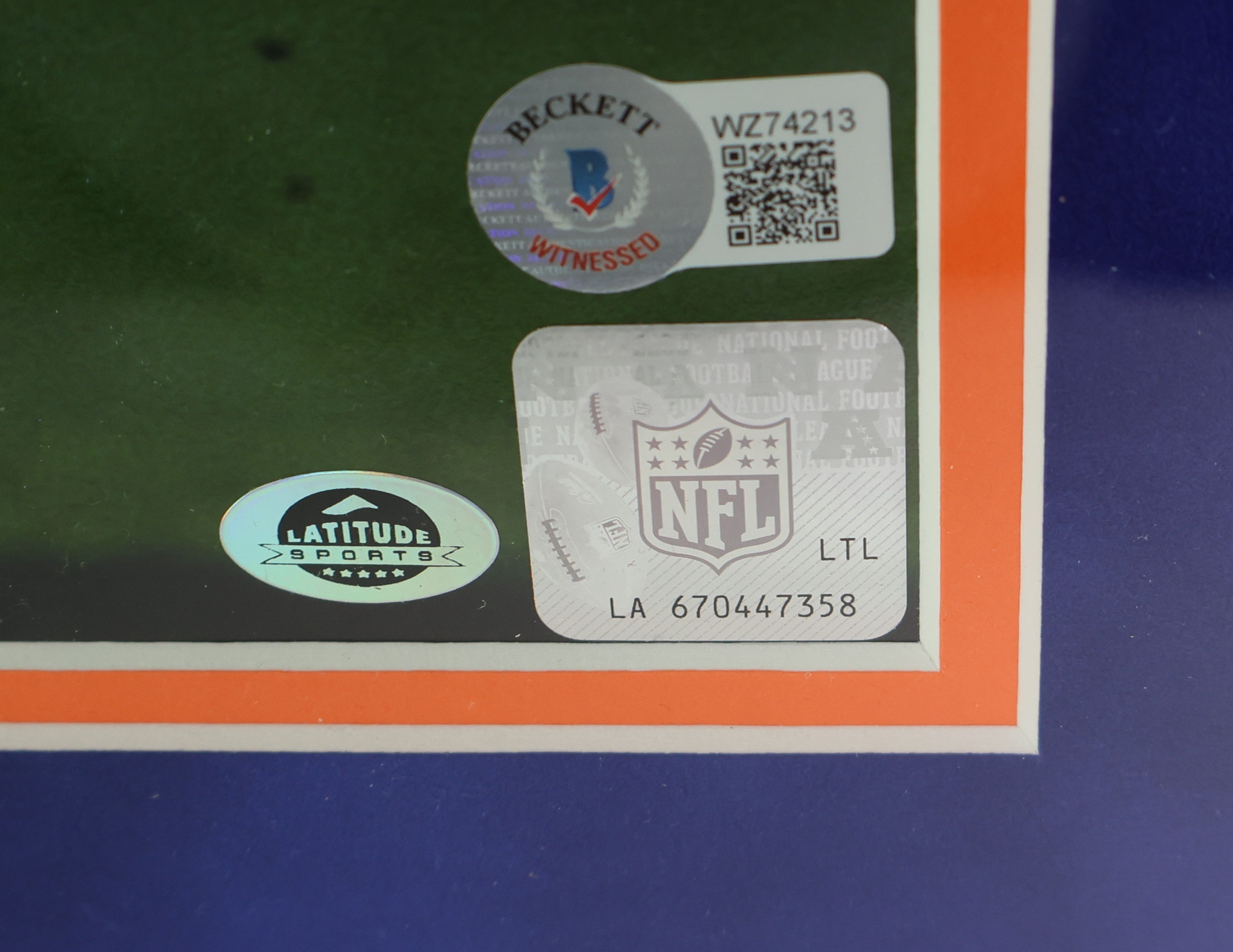 Terrell Davis and John Elway Autographed Denver Broncos Framed 16x20 Photo Beckett COA