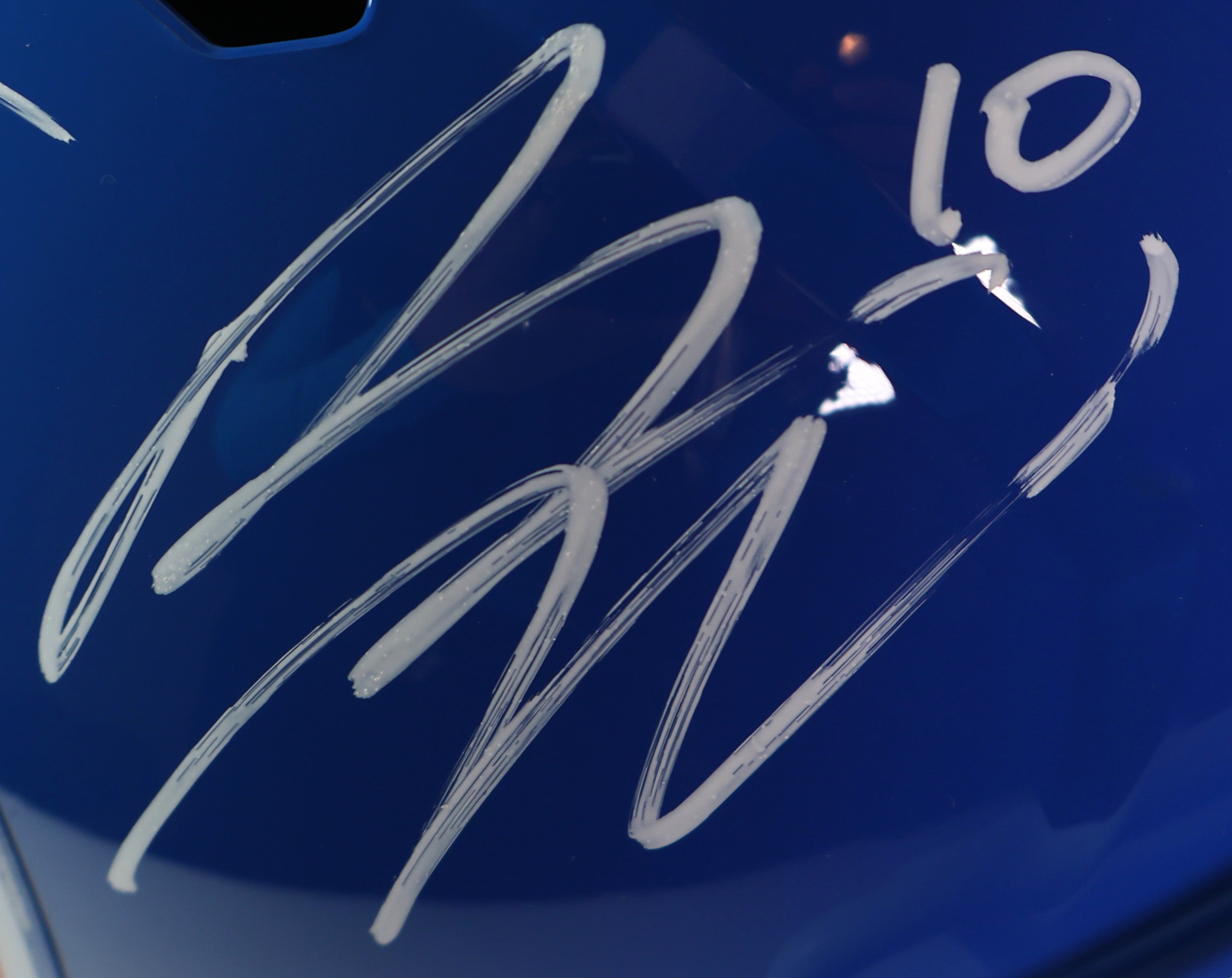 Bo Nix & Patrick Surtain II Autographed Broncos Replica Throwback Helmet Beckett COA