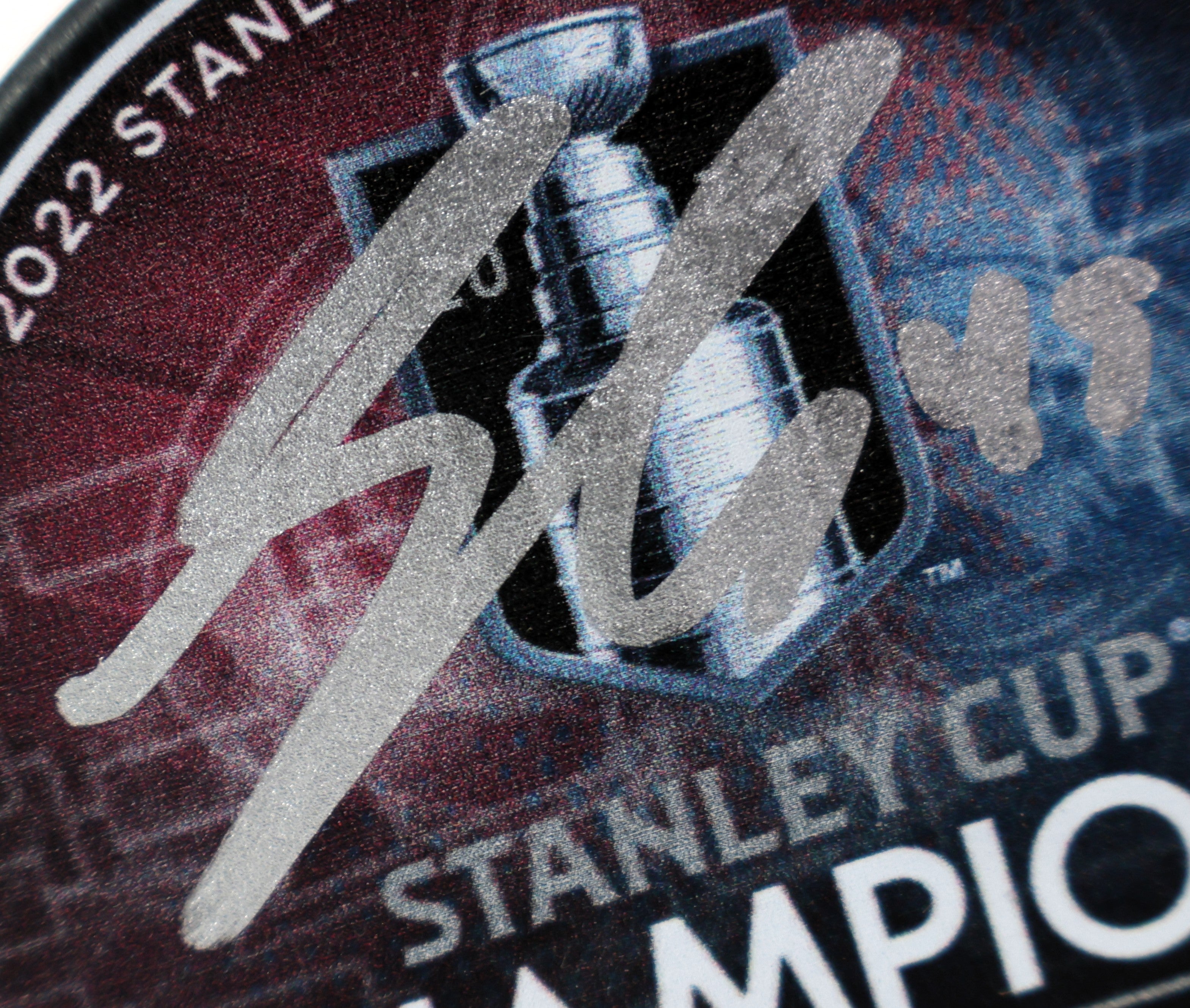 Samuel Girard Autographed 2022 Stanley Cup Champions Puck - JSA Authenticated
