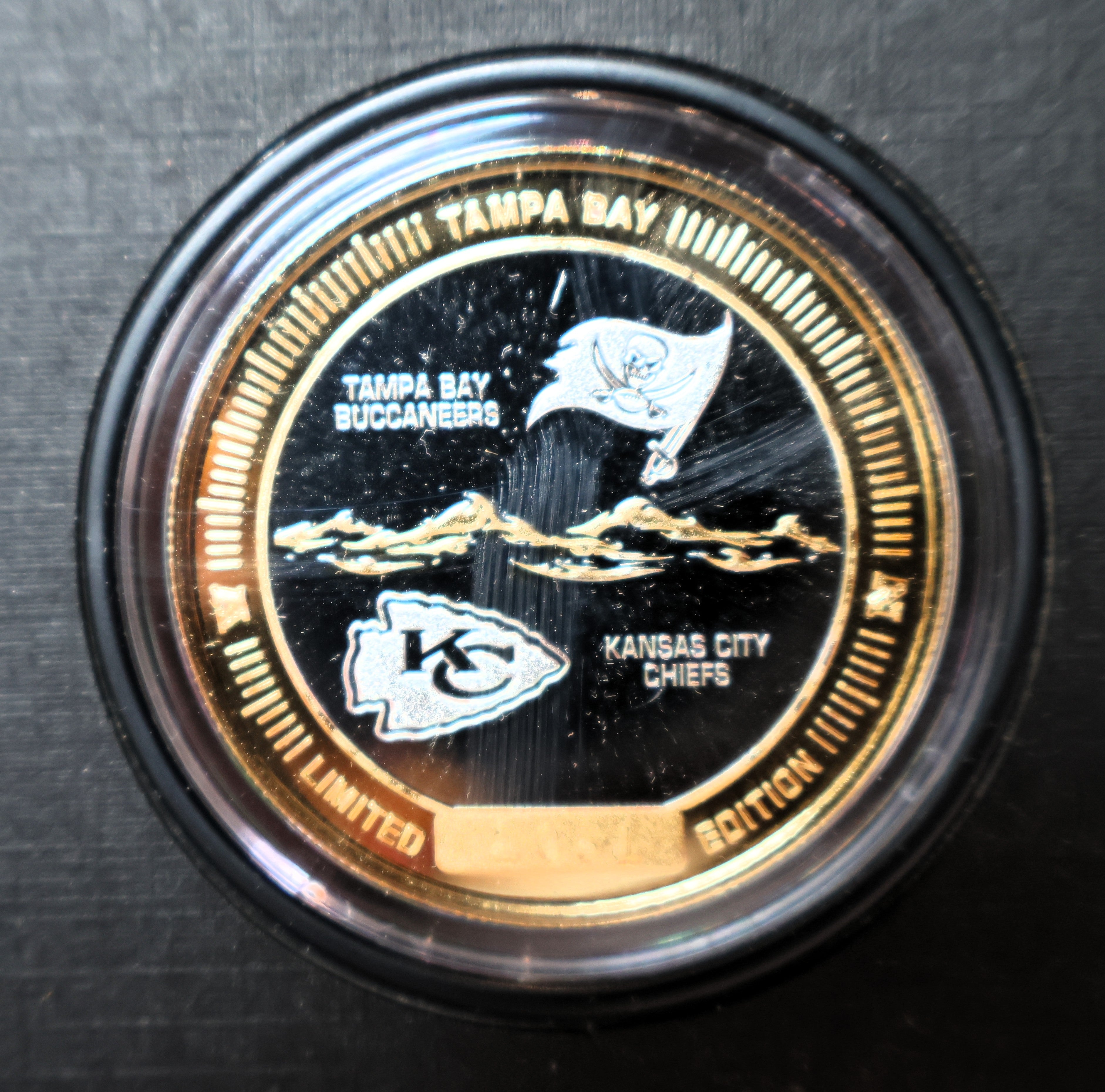 Highland Mint Oficial Game Coin Book 6.5"x4" Super Bowl XLVIII Authenticated