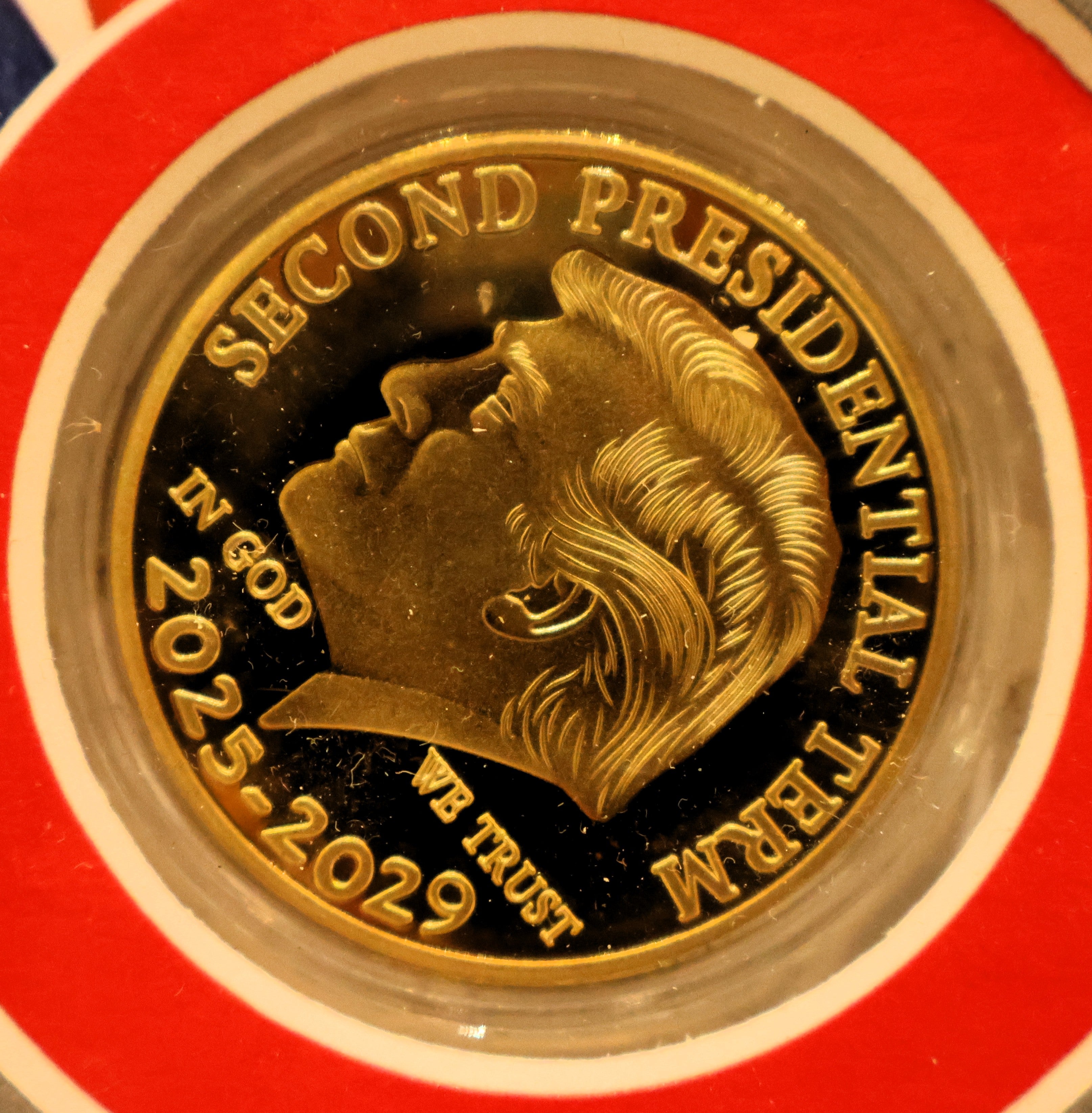 Donald Trump Framed Newspaper and Coin with Laser Signature 14.5"x18.5"