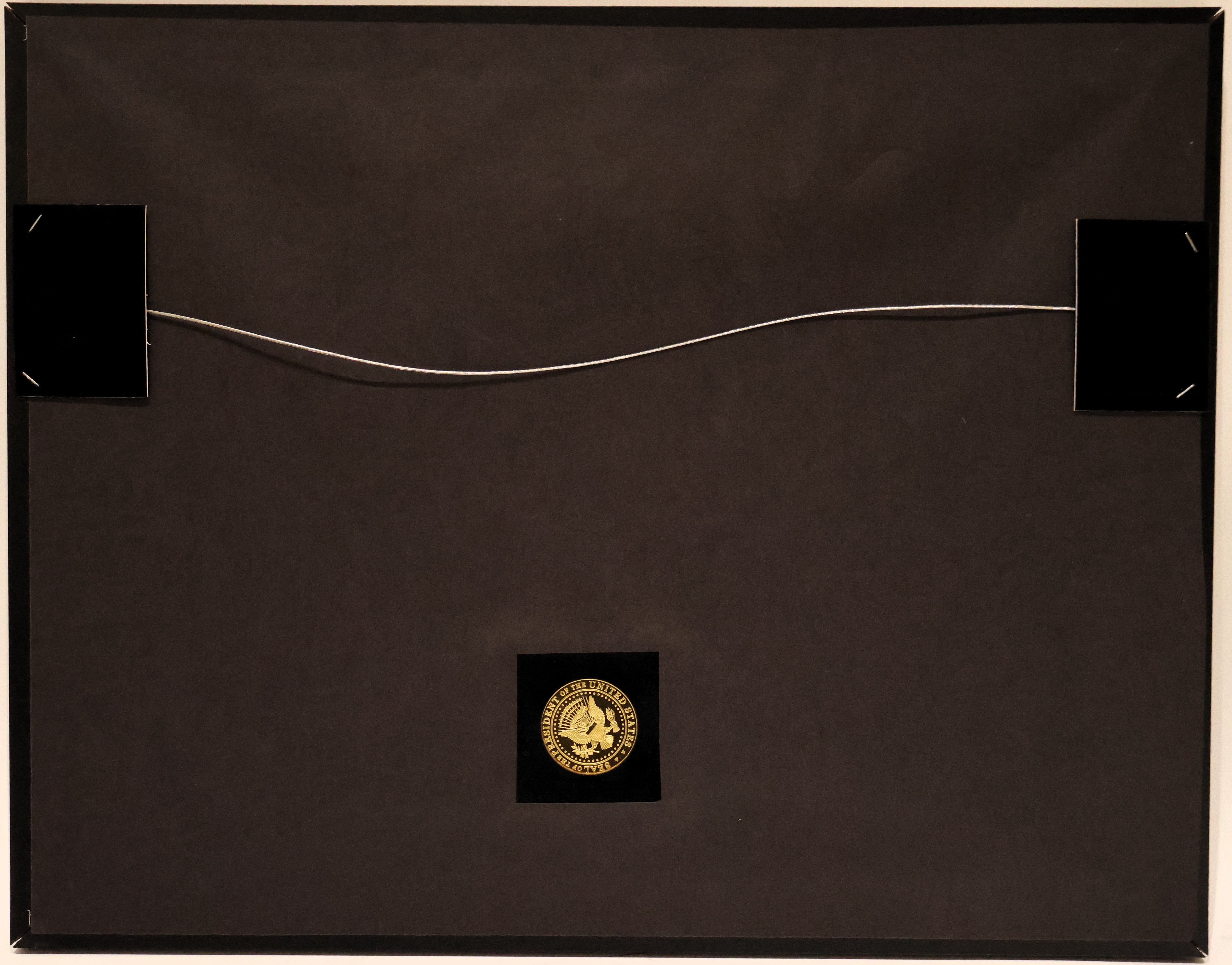 Donald Trump Framed Newspaper and Coin with Laser Signature 14.5"x18.5"