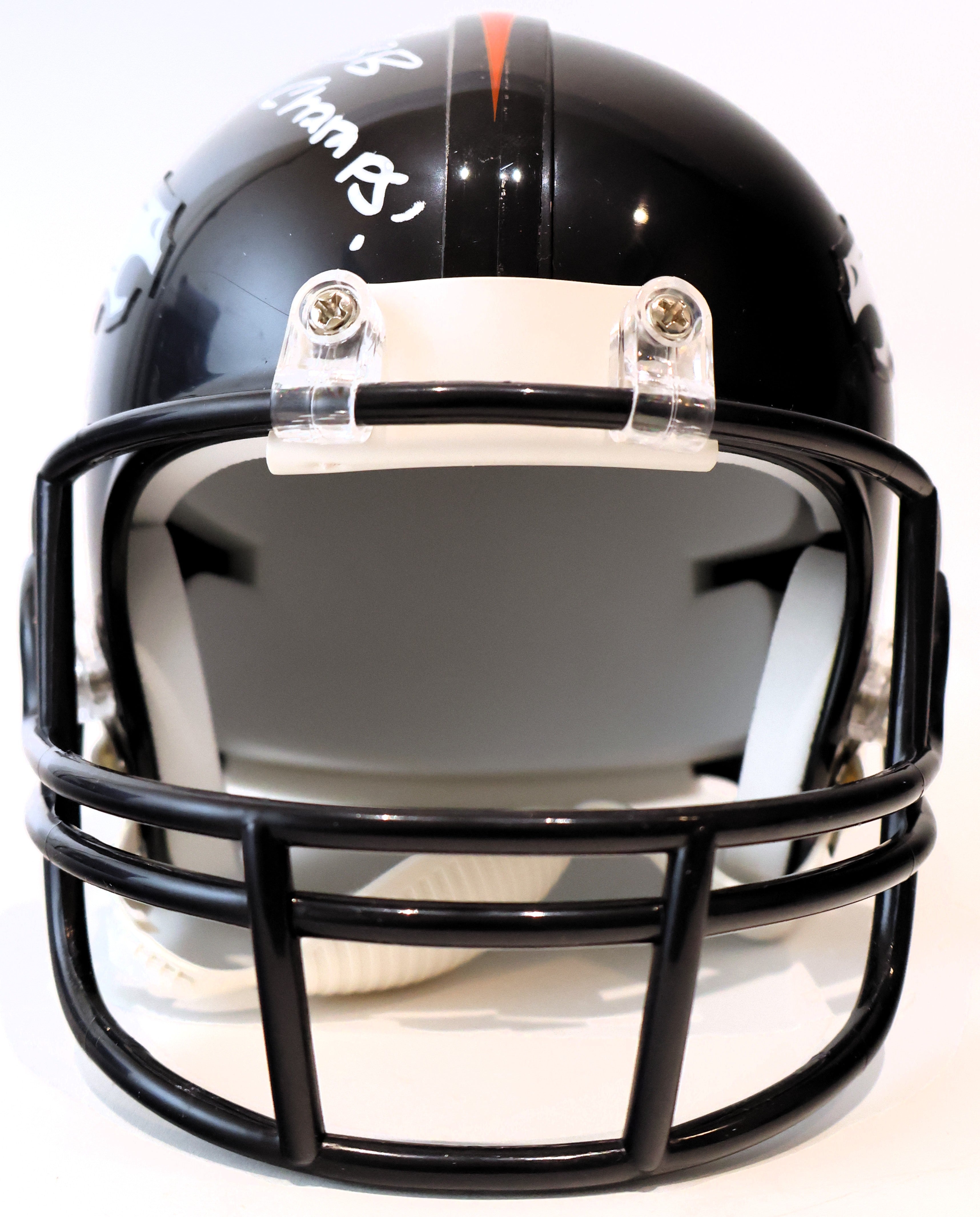 Emmanuel Sanders Autographed Mini Helmet Inscribed "SB 50 Champs!" JSA COA