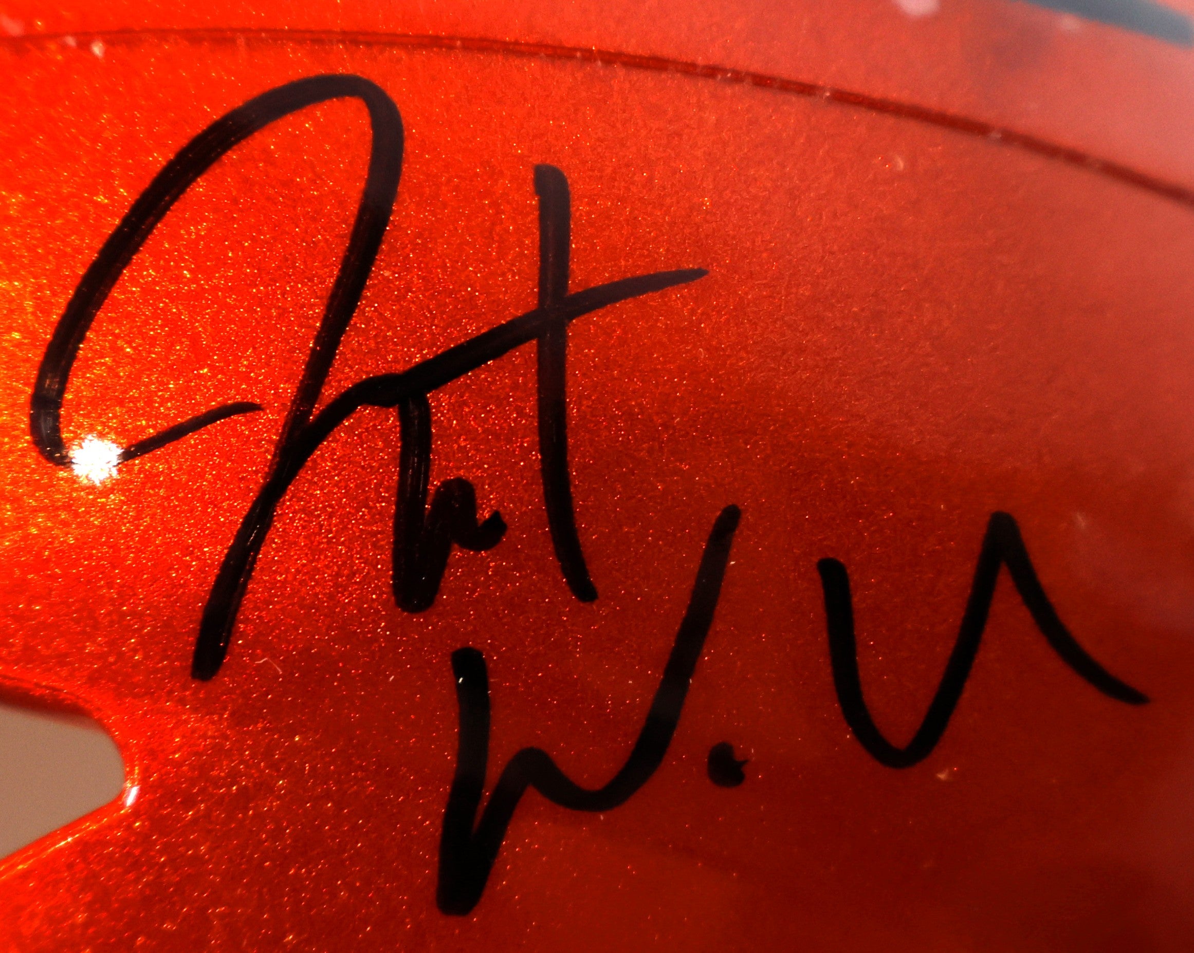 Javonte Williams Autographed Orange Mini Helmet Beckett COA