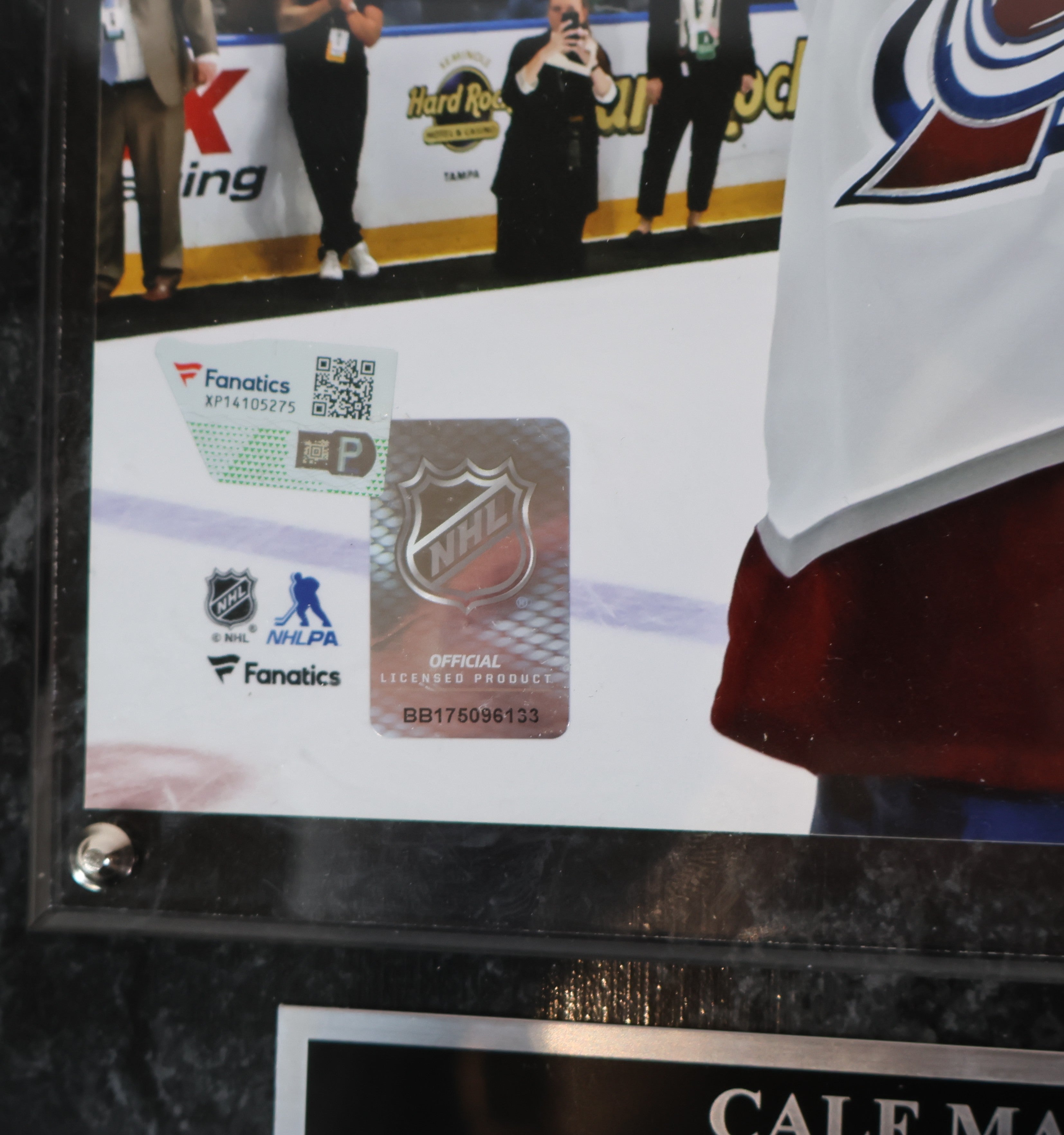 Cale Makar Autographed Stanley Cup 8x10 Plaque w/ Blue Ink