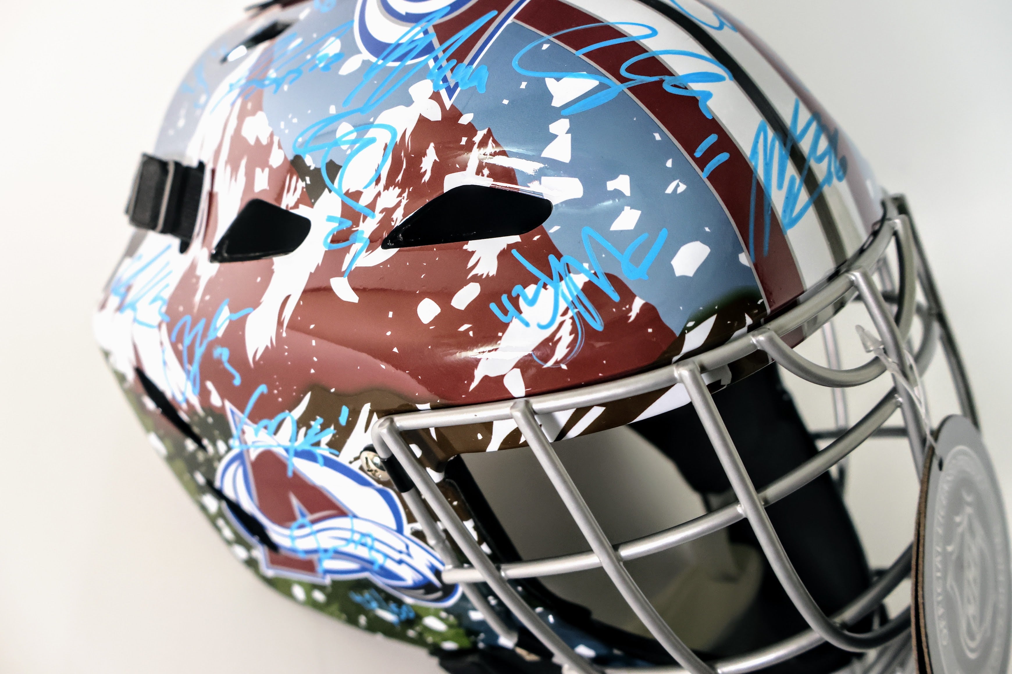 Colorado Avalanche 2022 Stanley Cup Champions Team Signed Replica Goalie Mask - Limited Edition 42/50