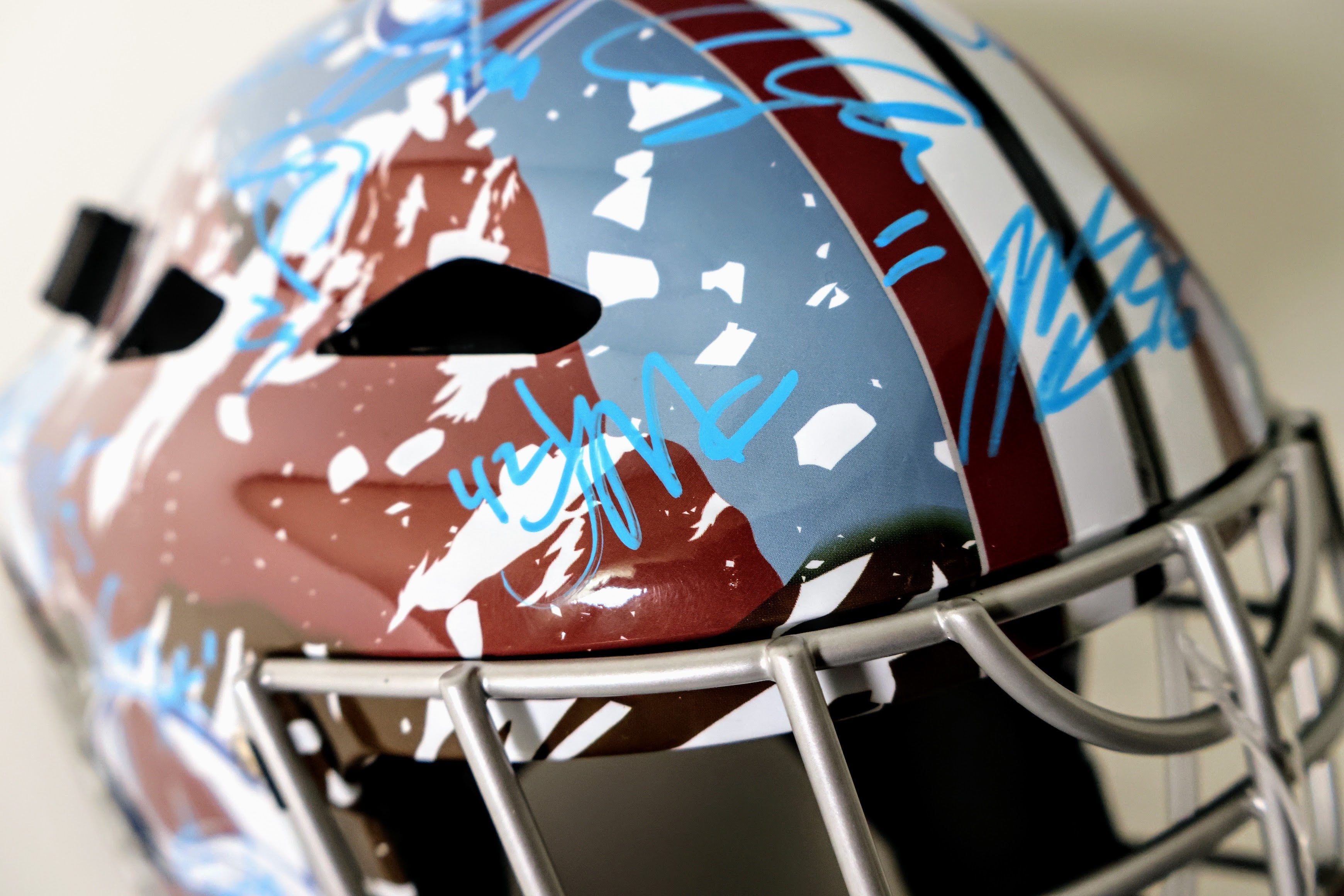 Colorado Avalanche 2022 Stanley Cup Champions Team Signed Replica Goalie Mask - Limited Edition 42/50