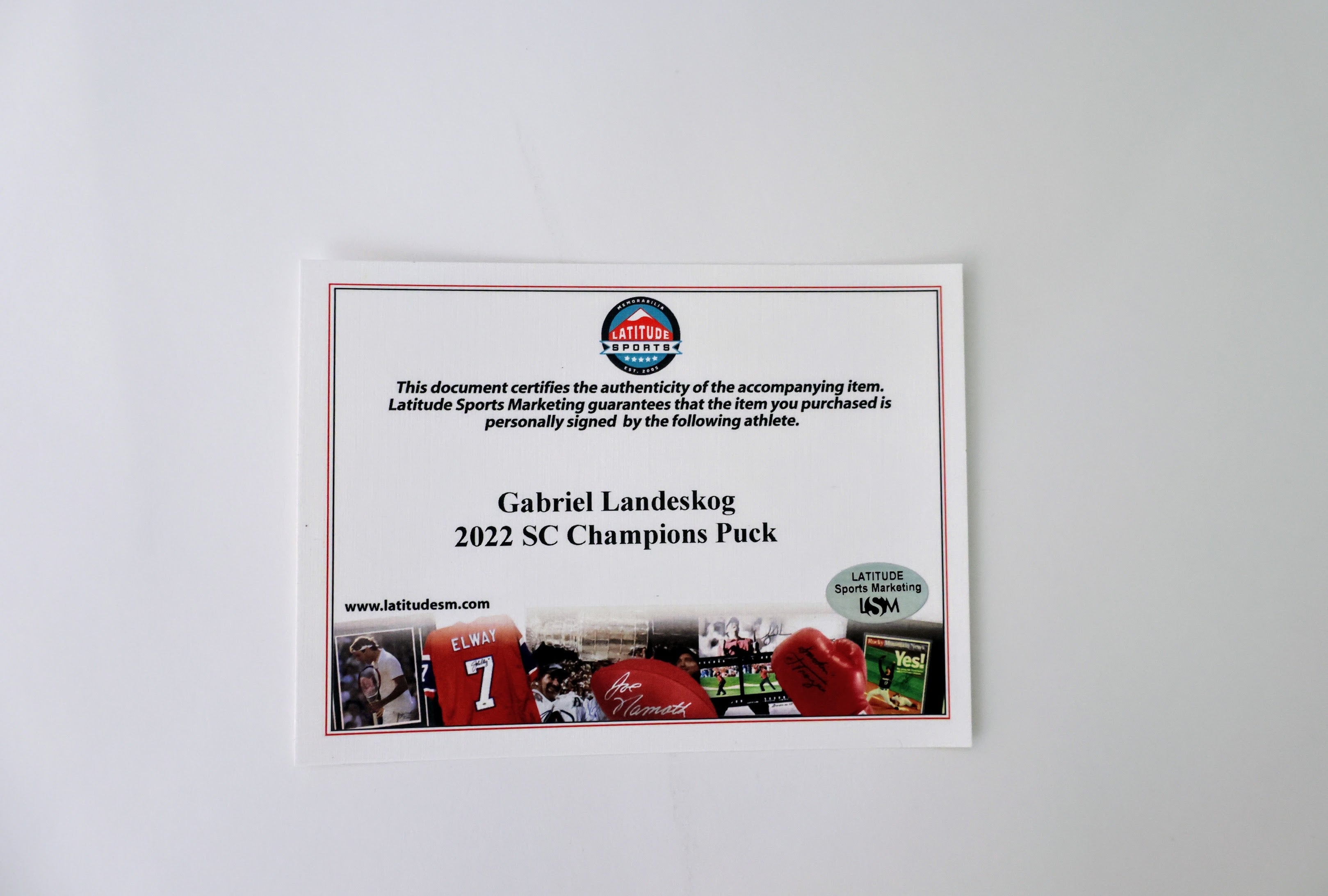 Gabriel Landeskog Signed 2022 Stanley Cup Puck - Illuminated Frame