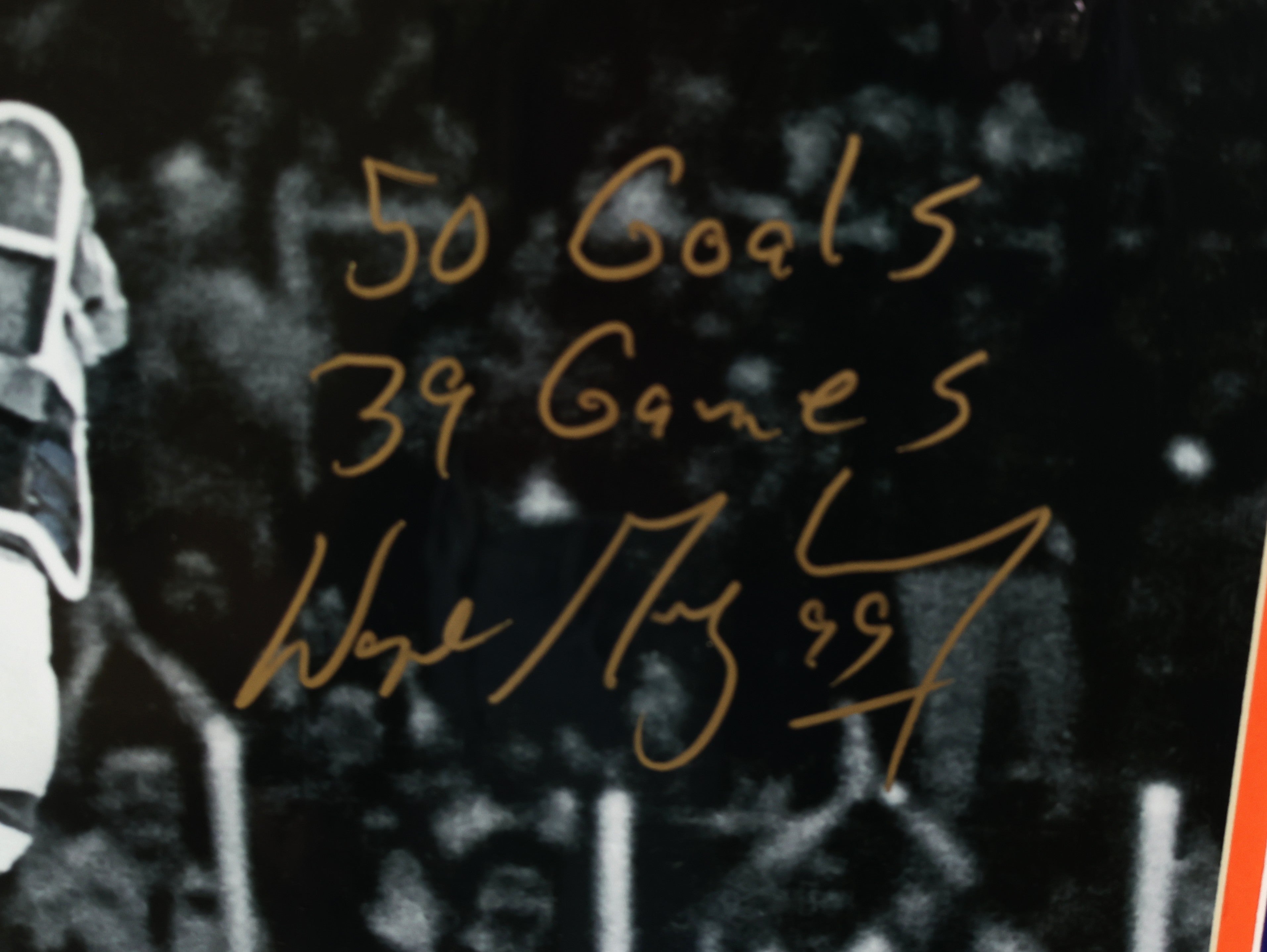 Wayne Gretzky Autographed Oilers 16x20 Inscribed "50 Goals 39 Games" UDA COA