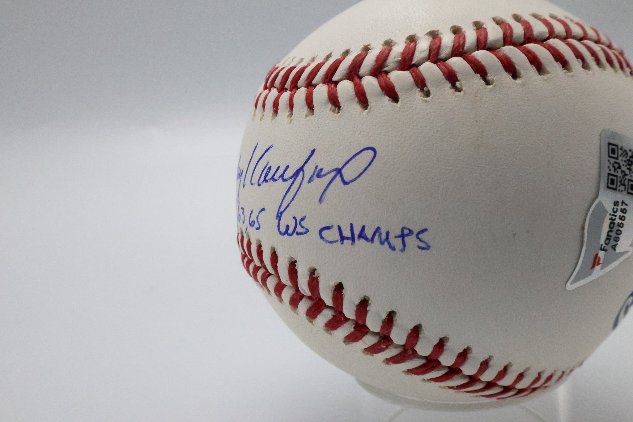 Sandy Koufax Autographed Los Angeles Dodgers Baseball Featuring Multiple Inscritpions