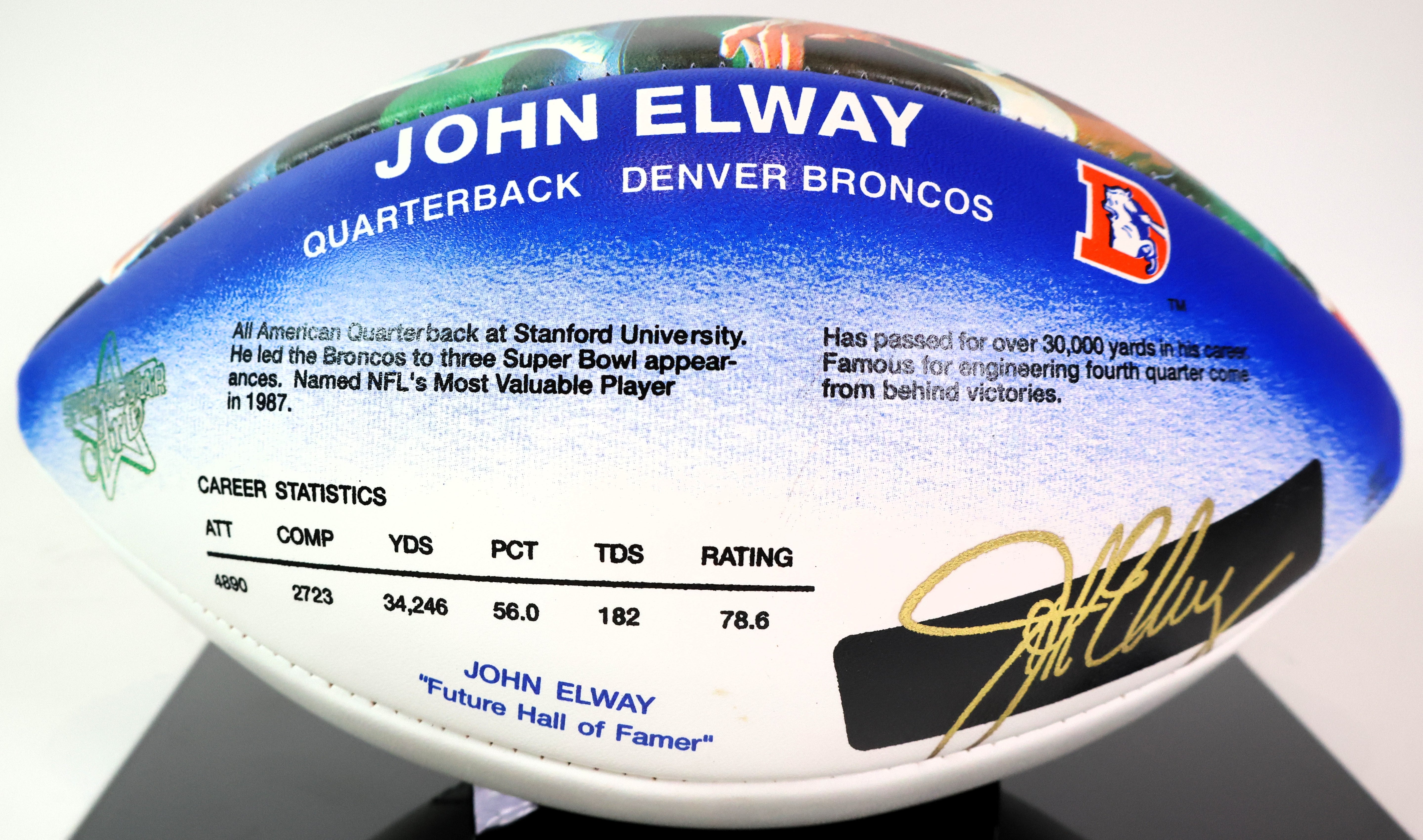 John Elway Signed Sportacular Art Limited Edition (#1 in the edition) Football Beckett COA