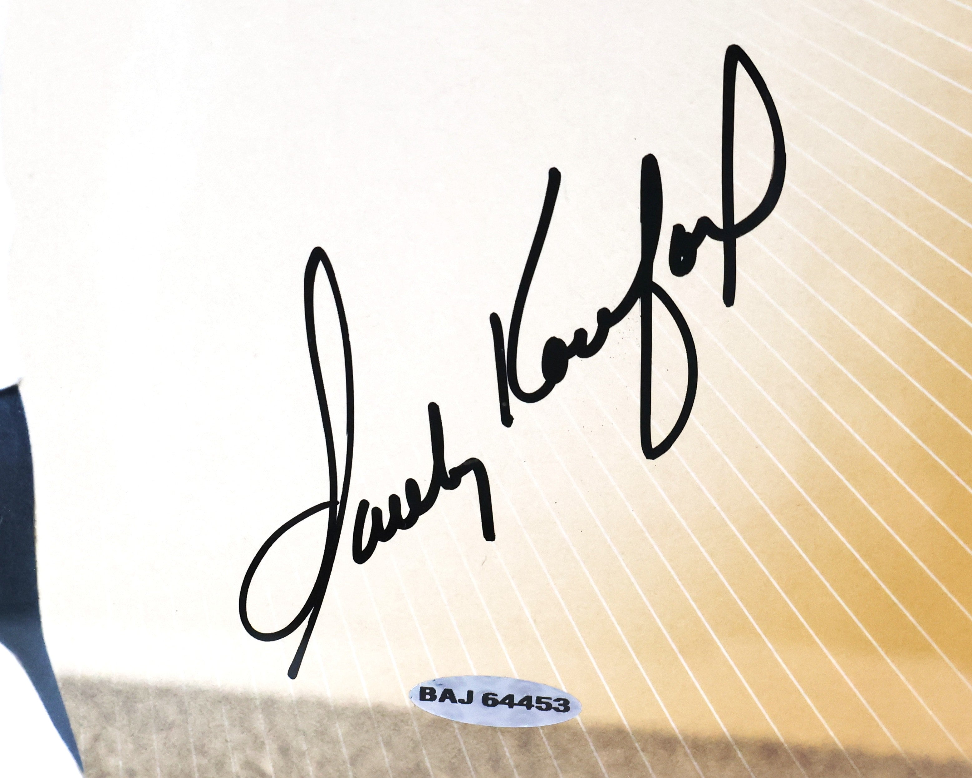 Sandy Koufax Autographed Image In Shadowbox w/ baseball Upper Deck