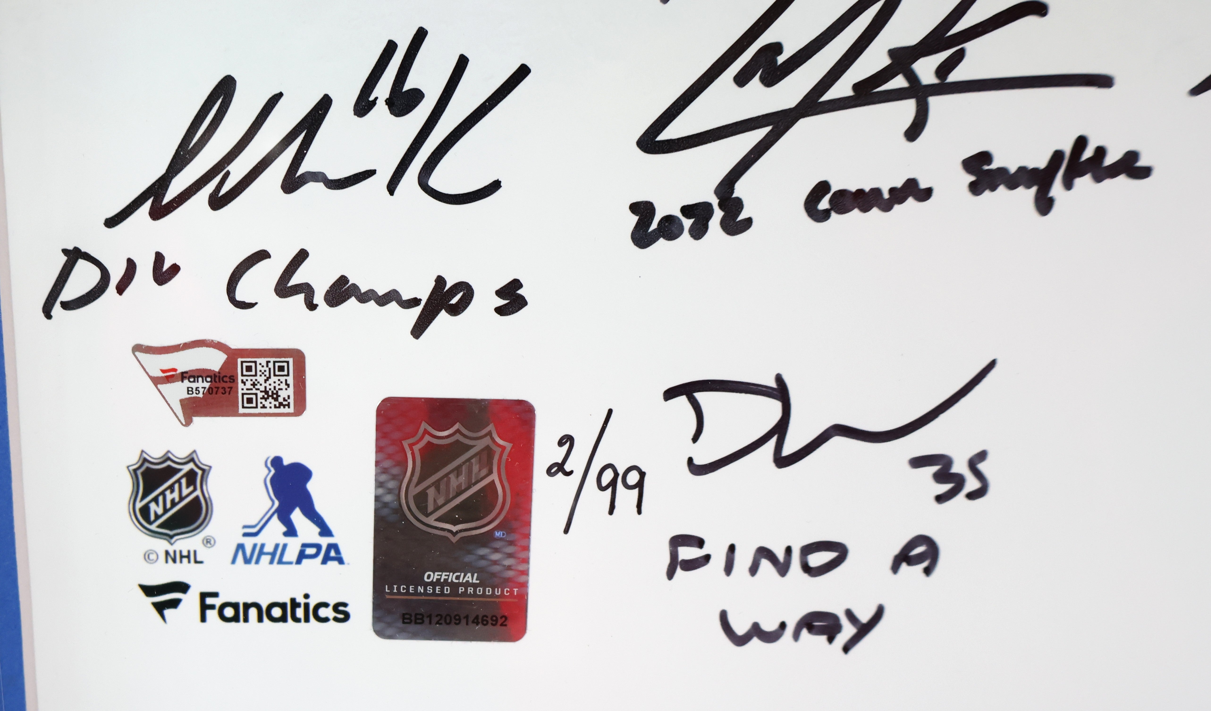 2022 Stanley Cup Champs Colorado Avalanche Team Signed 16"x20" Photo Fanatics COA - Latitude Sports Marketing