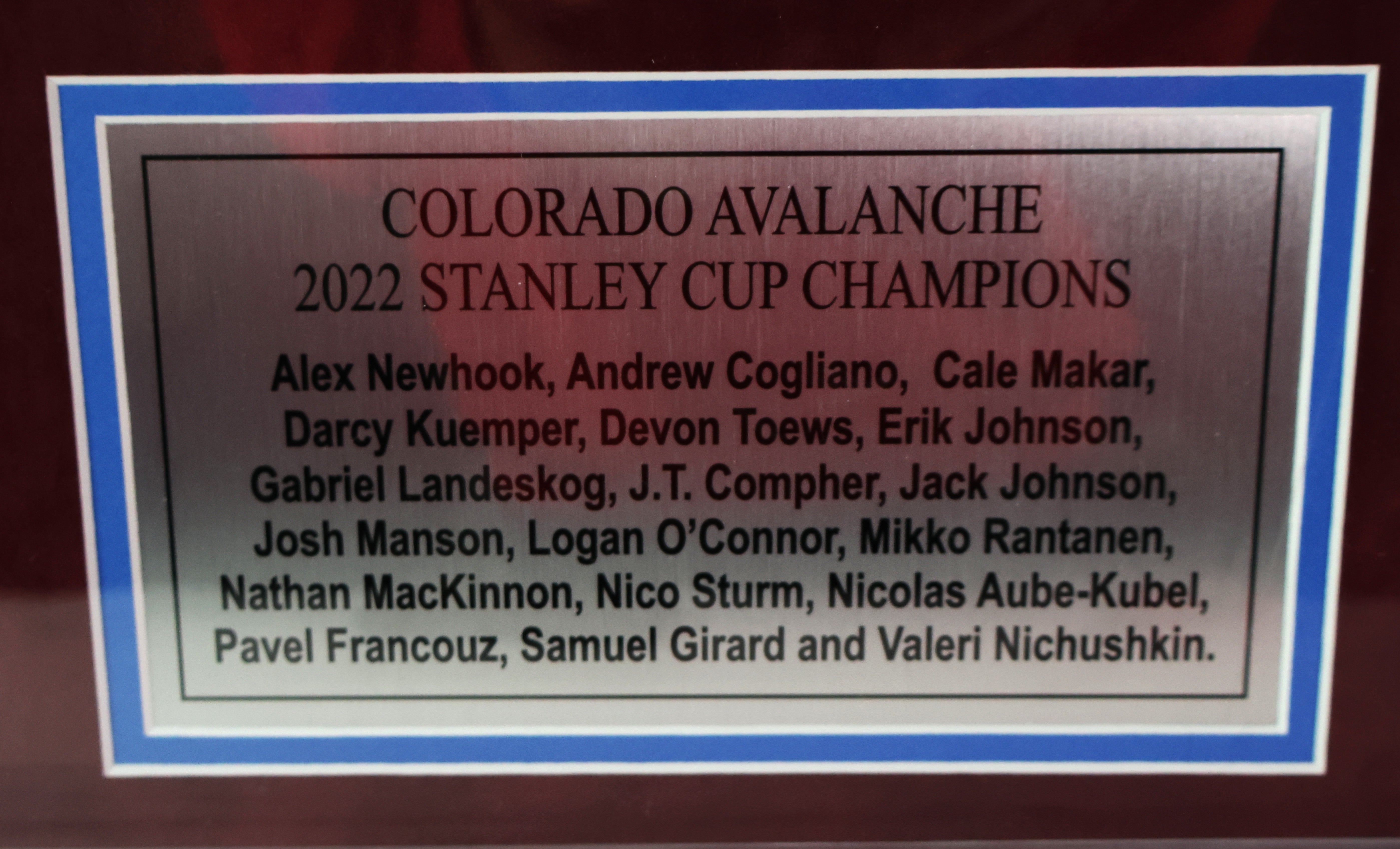 2022 Stanley Cup Champs Colorado Avalanche Team Signed 16"x20" Photo Fanatics COA - Latitude Sports Marketing