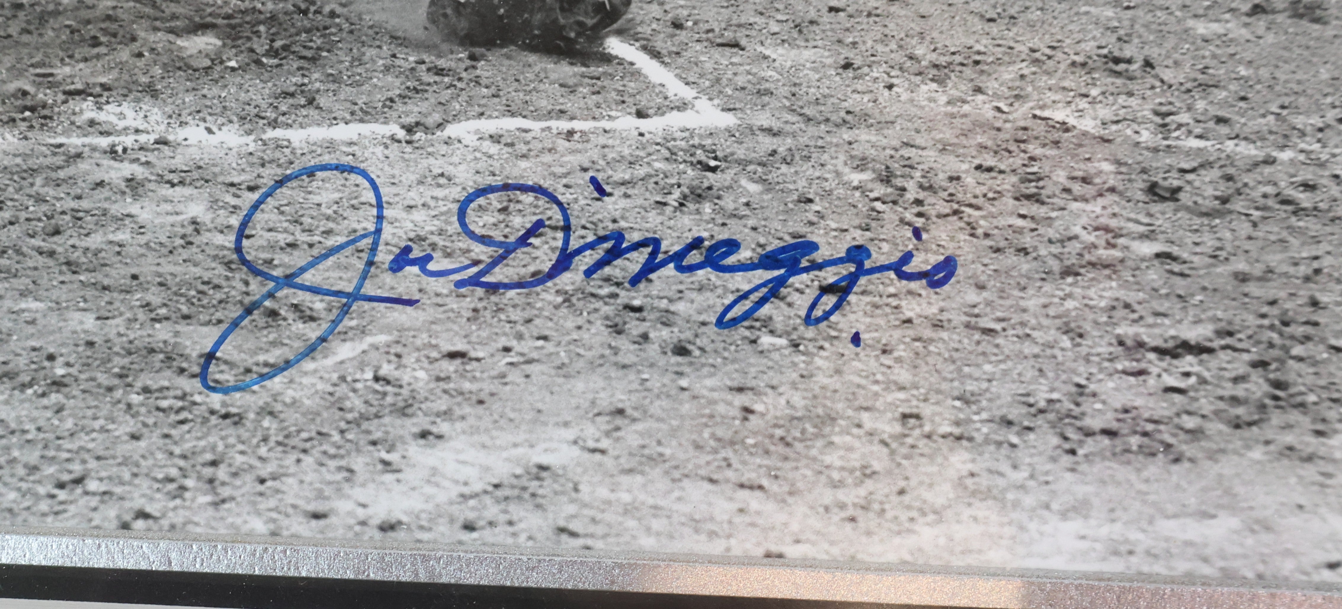 Joe DiMaggio Autographed Black and White 11x14 Photo Framed JSA LOA